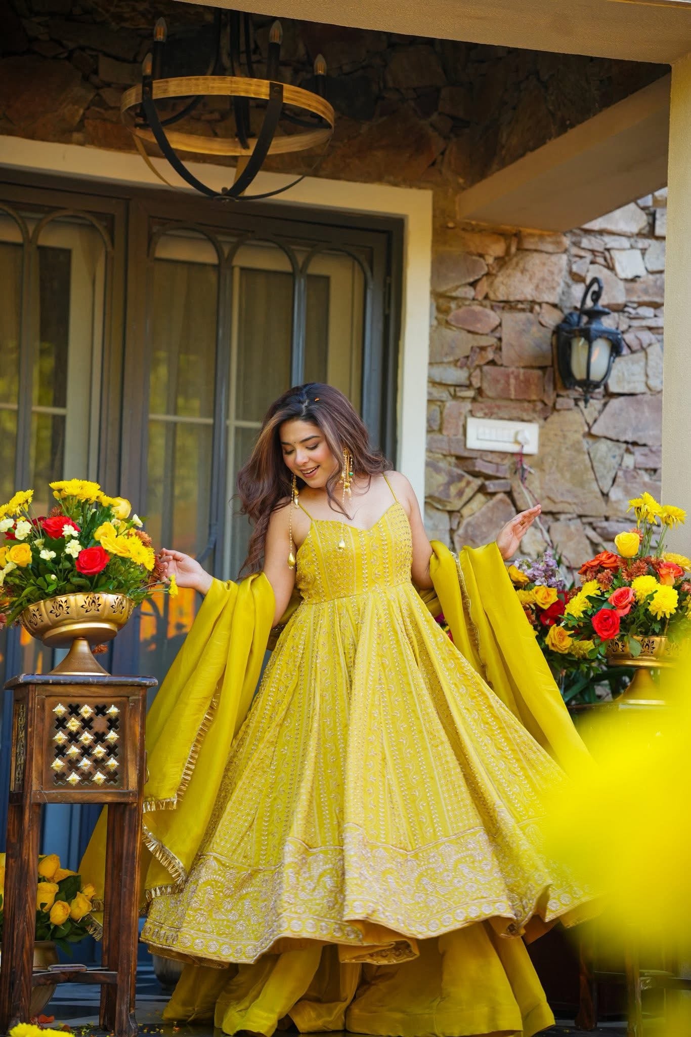 Mehwar Yellow Wedding Wear Suit Set