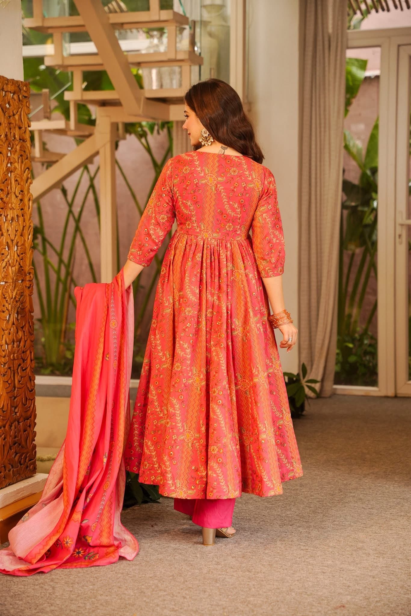 Fanishka Cotton Anarkali Suit Set