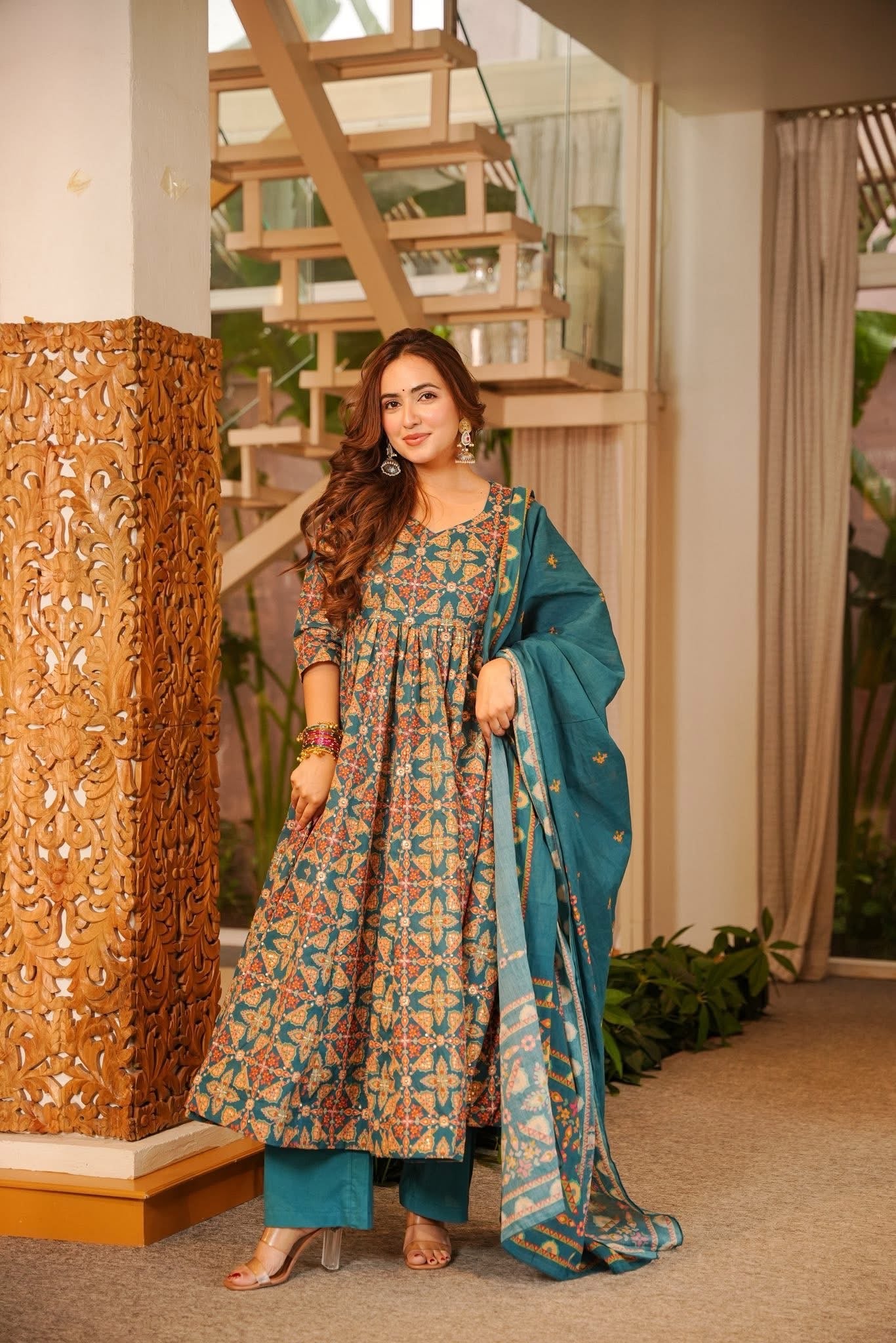 Aritrika Cotton Anarkali Suit Set