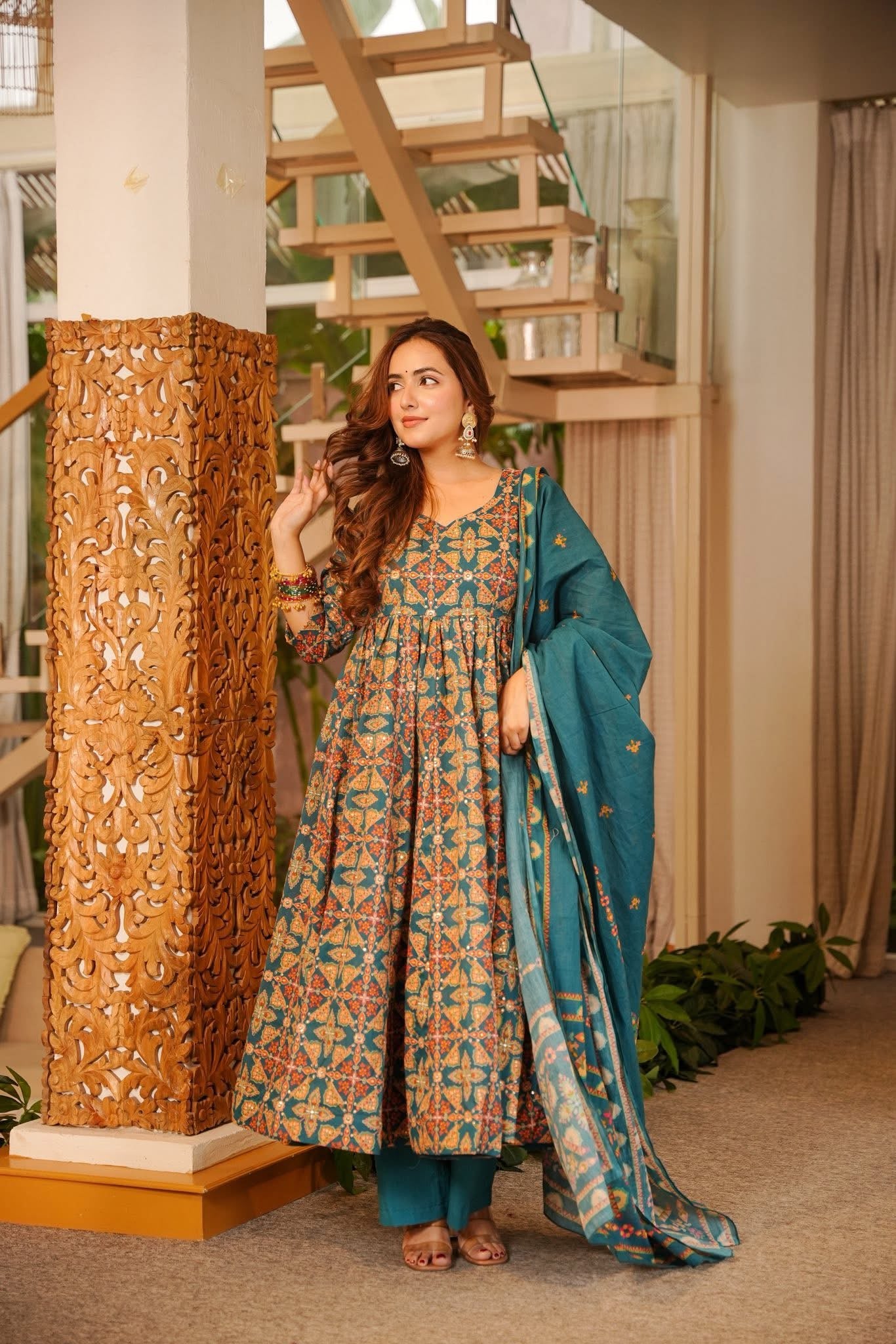 Aritrika Cotton Anarkali Suit Set