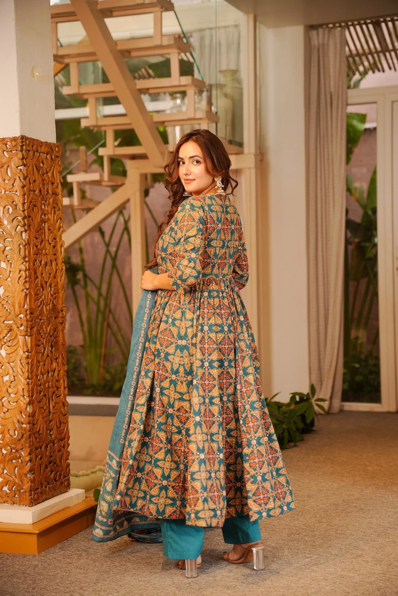 Aritrika Cotton Anarkali Suit Set