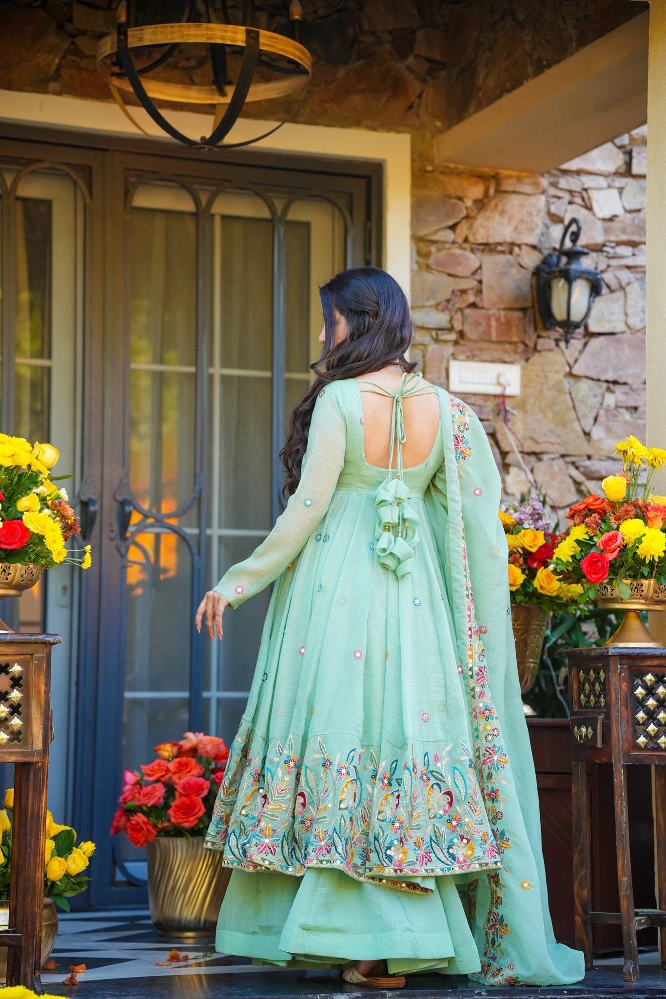 Ishmika Organza Anarkali Suit Set