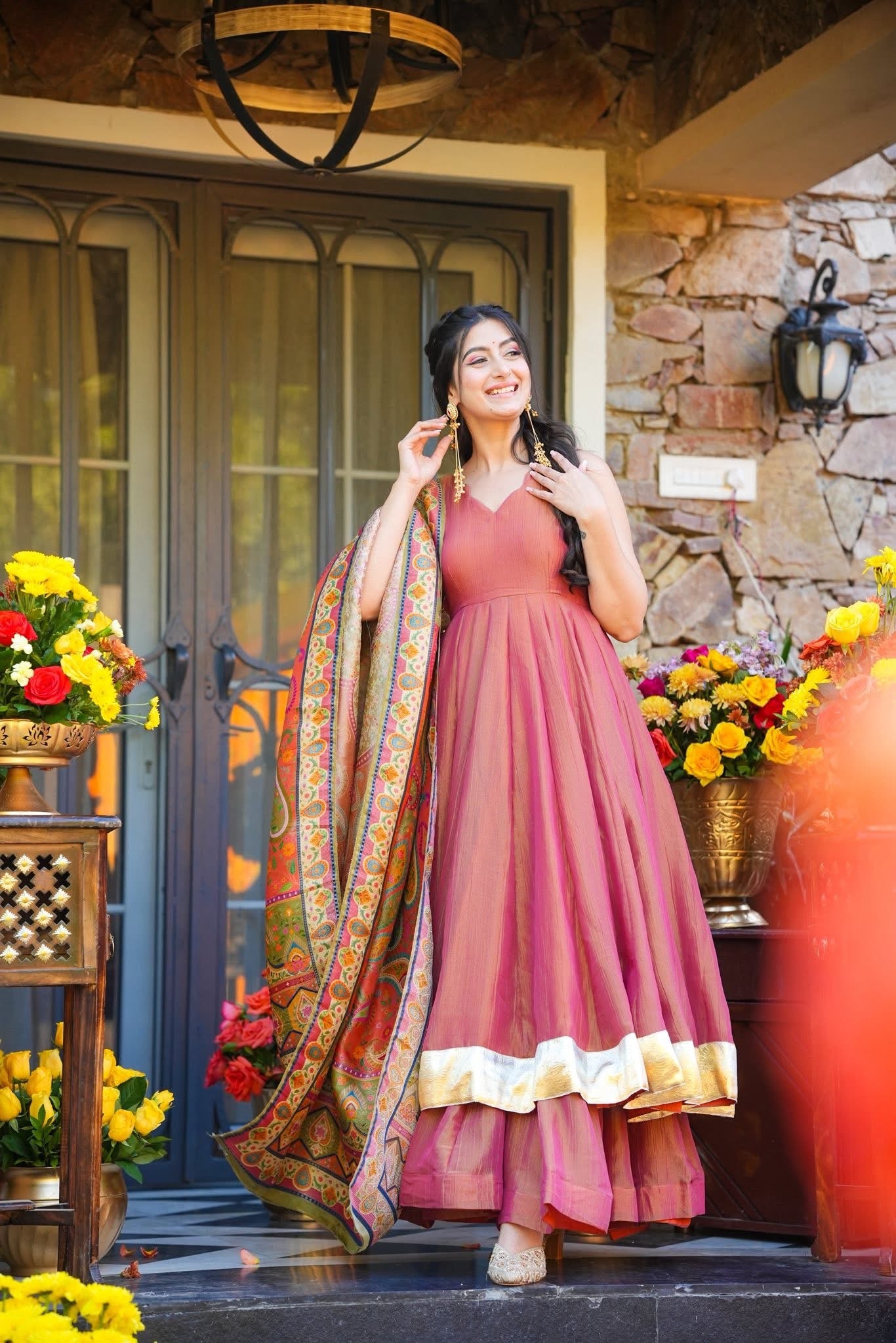 Navyara Pink Wedding Wear Suit Set