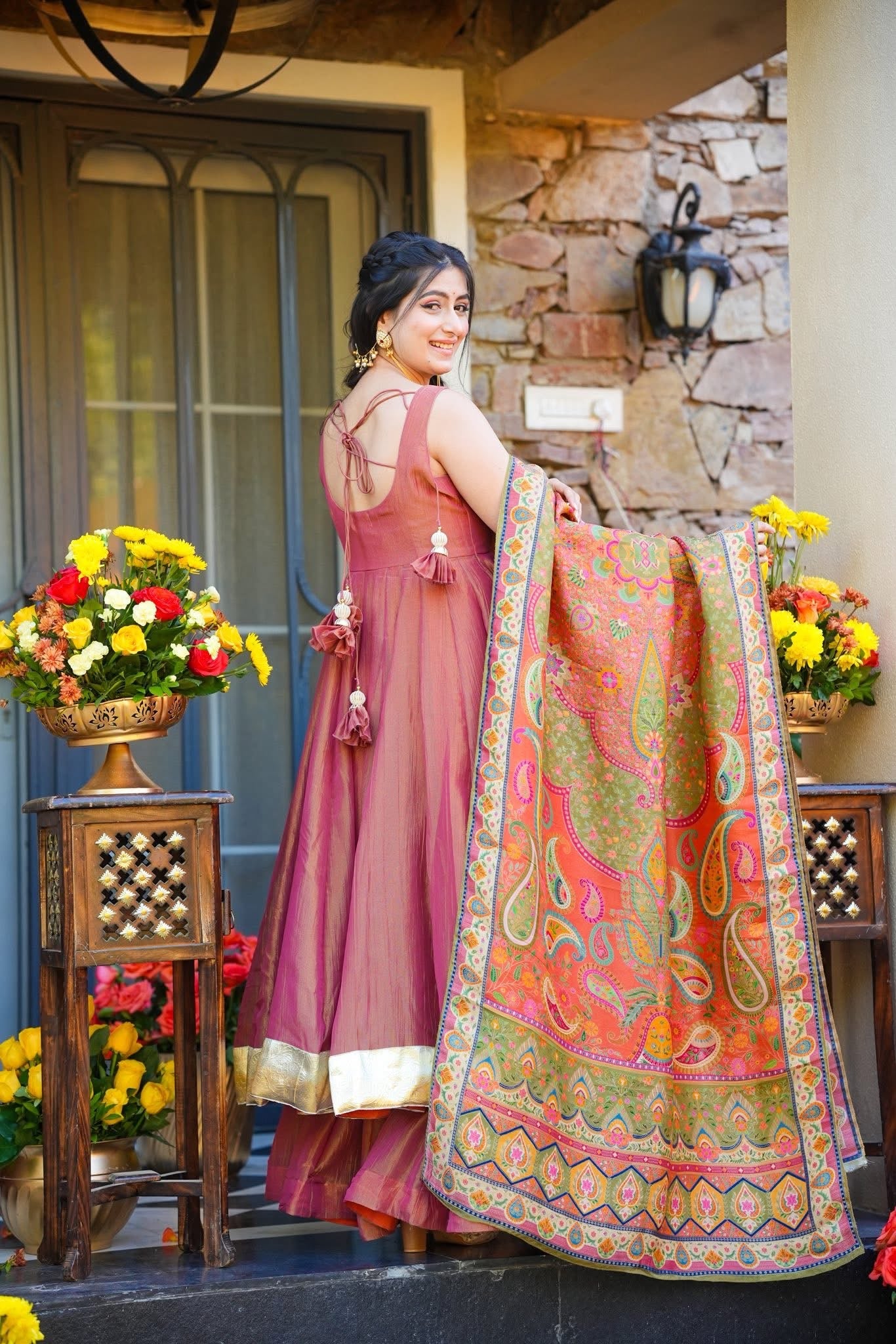 Navyara Pink Wedding Wear Suit Set