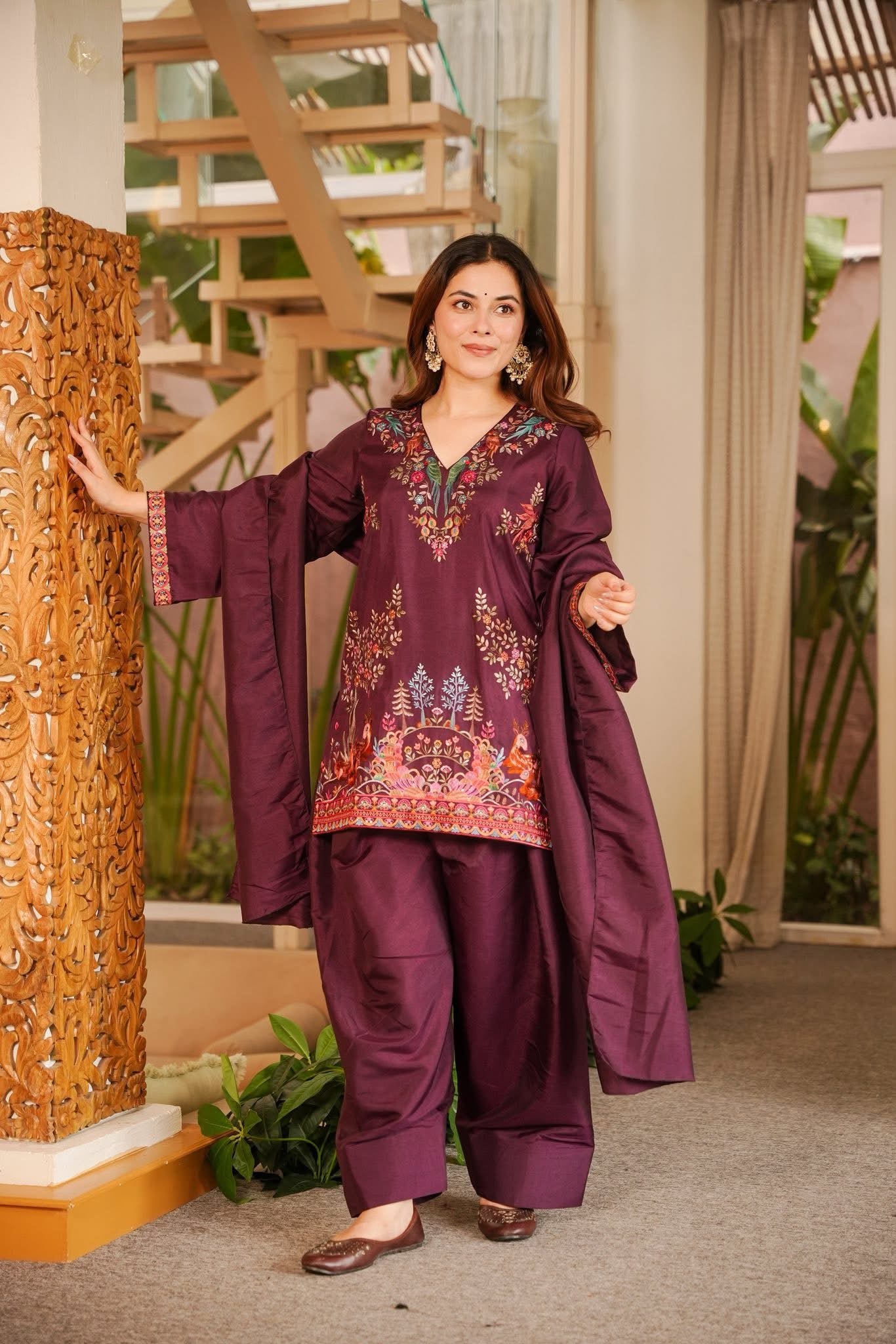Navisha Embroidered Farshi Salwar Set