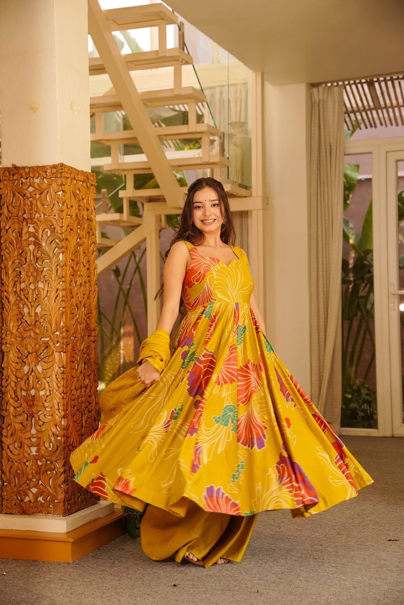Jyestha Cotton Anarkali Suit Set