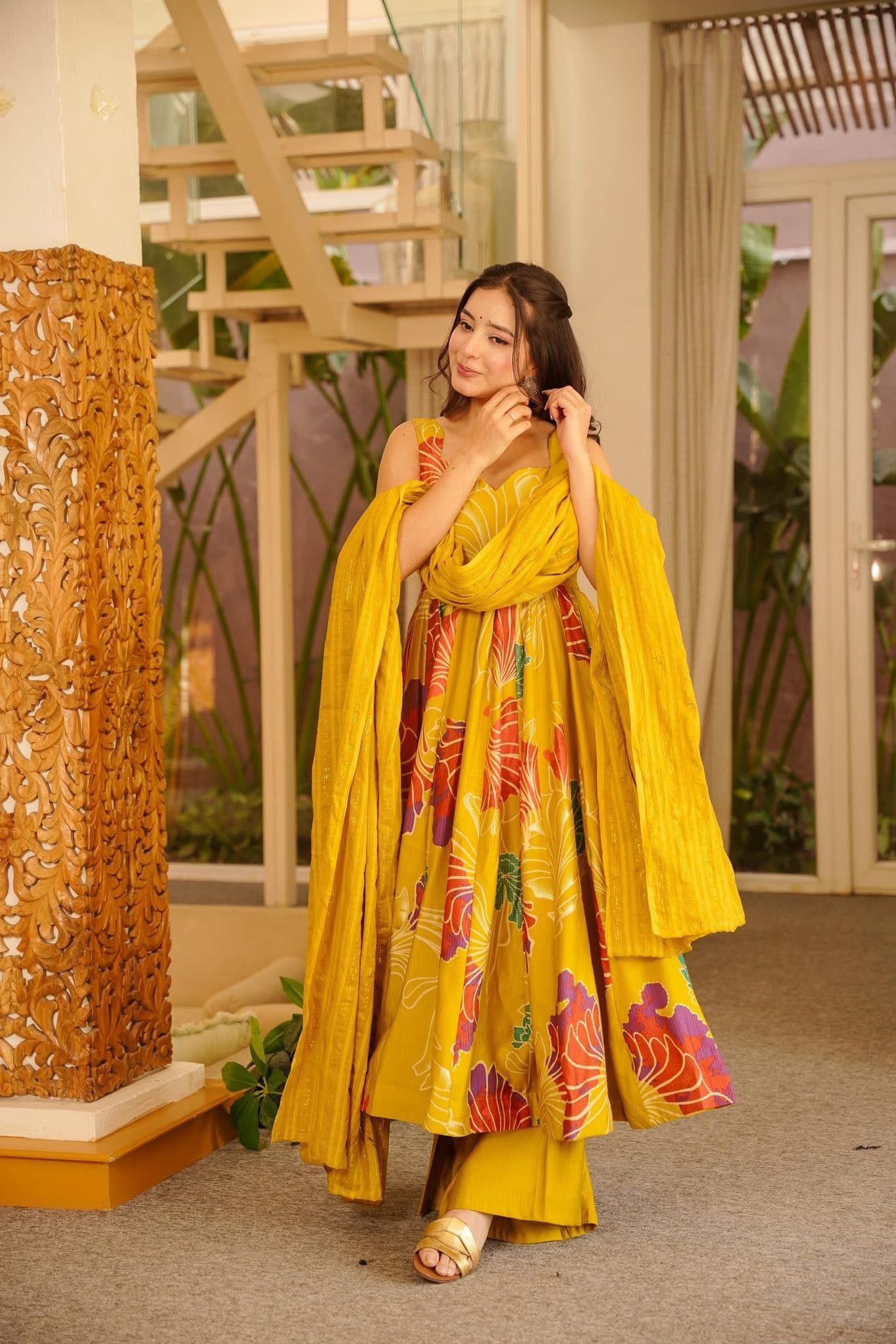 Jyestha Cotton Anarkali Suit Set