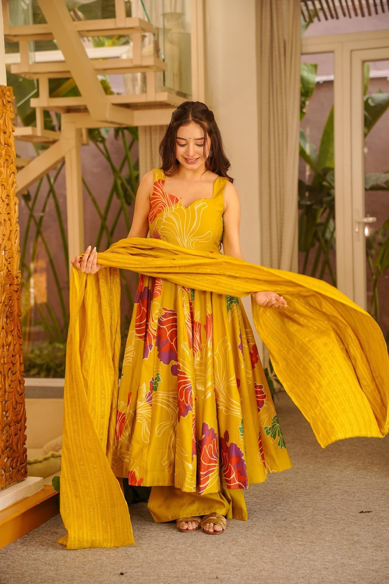 Jyestha Cotton Anarkali Suit Set