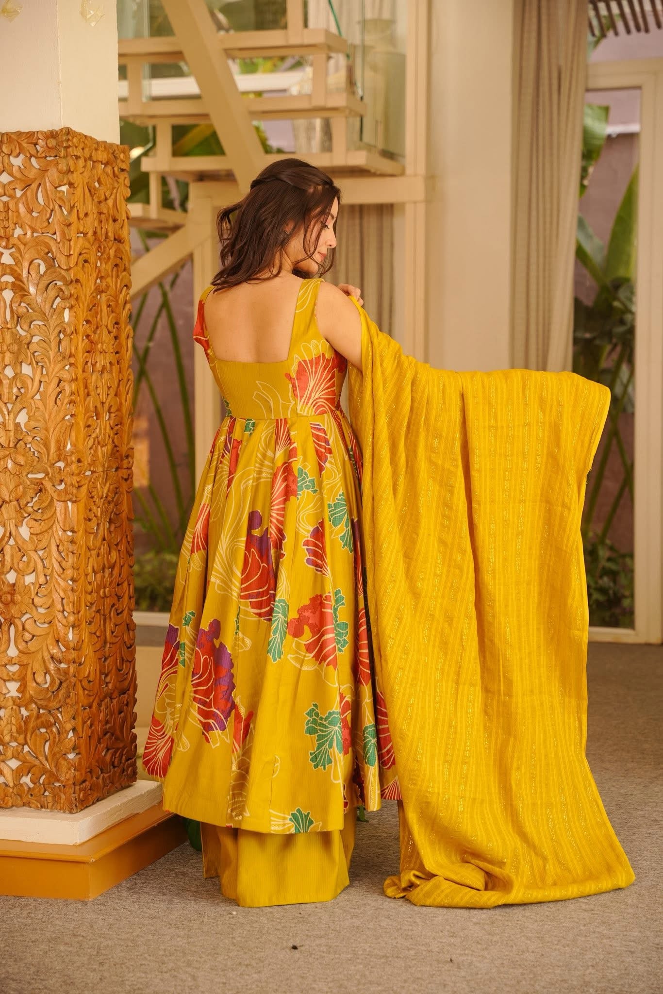 Jyestha Cotton Anarkali Suit Set