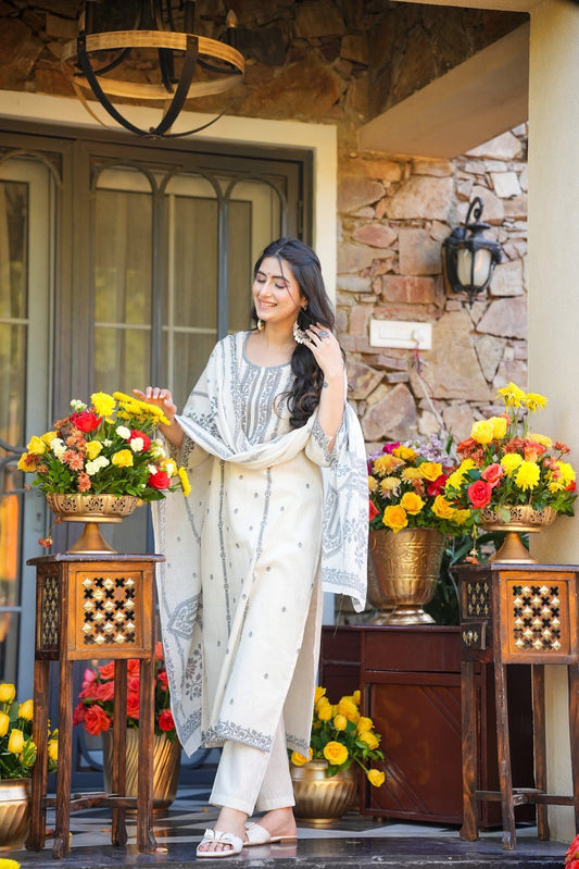 Liyana Cotton Straight Kurta Set