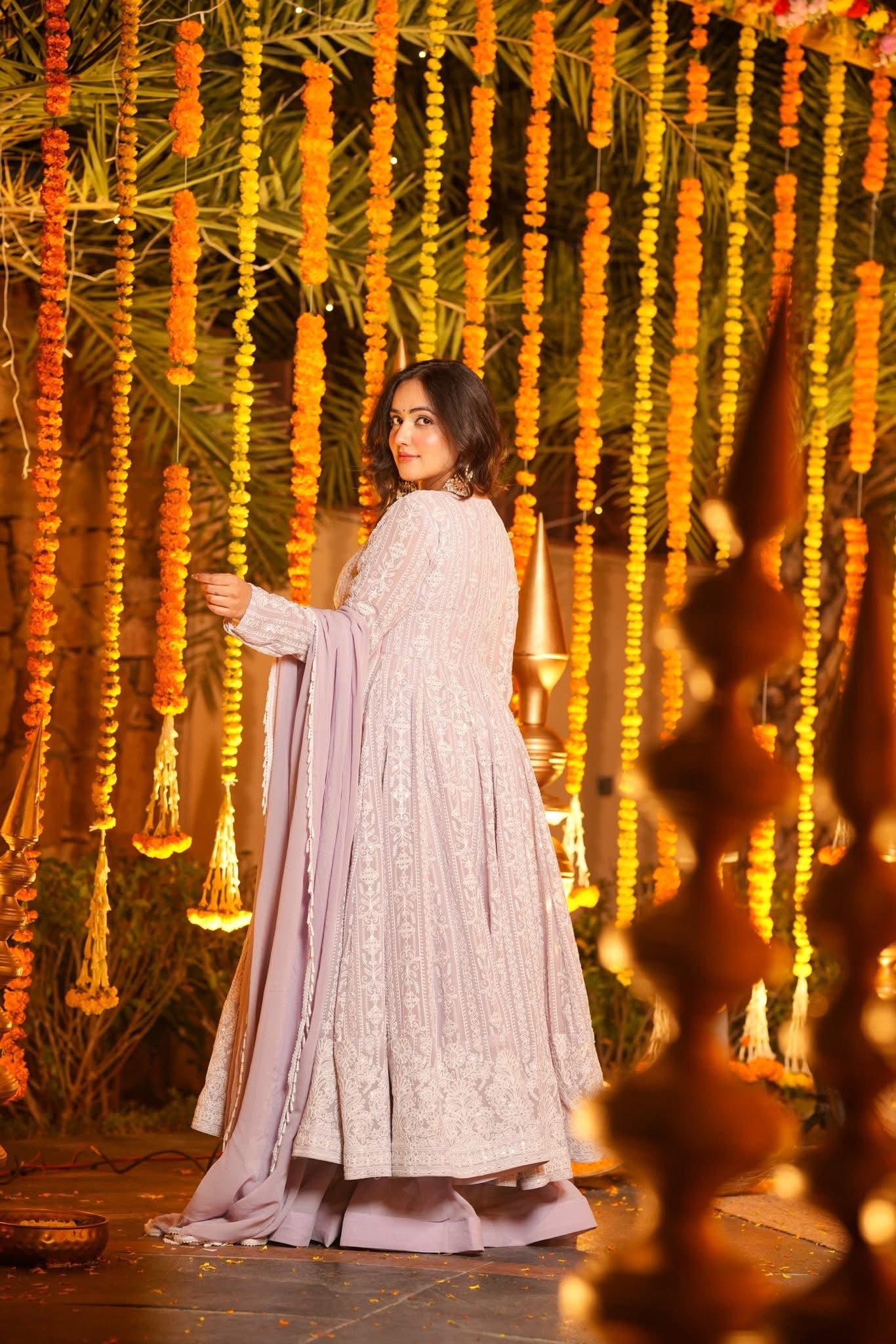 Chiraya Dreamy Lavender Anarkali Suit Set