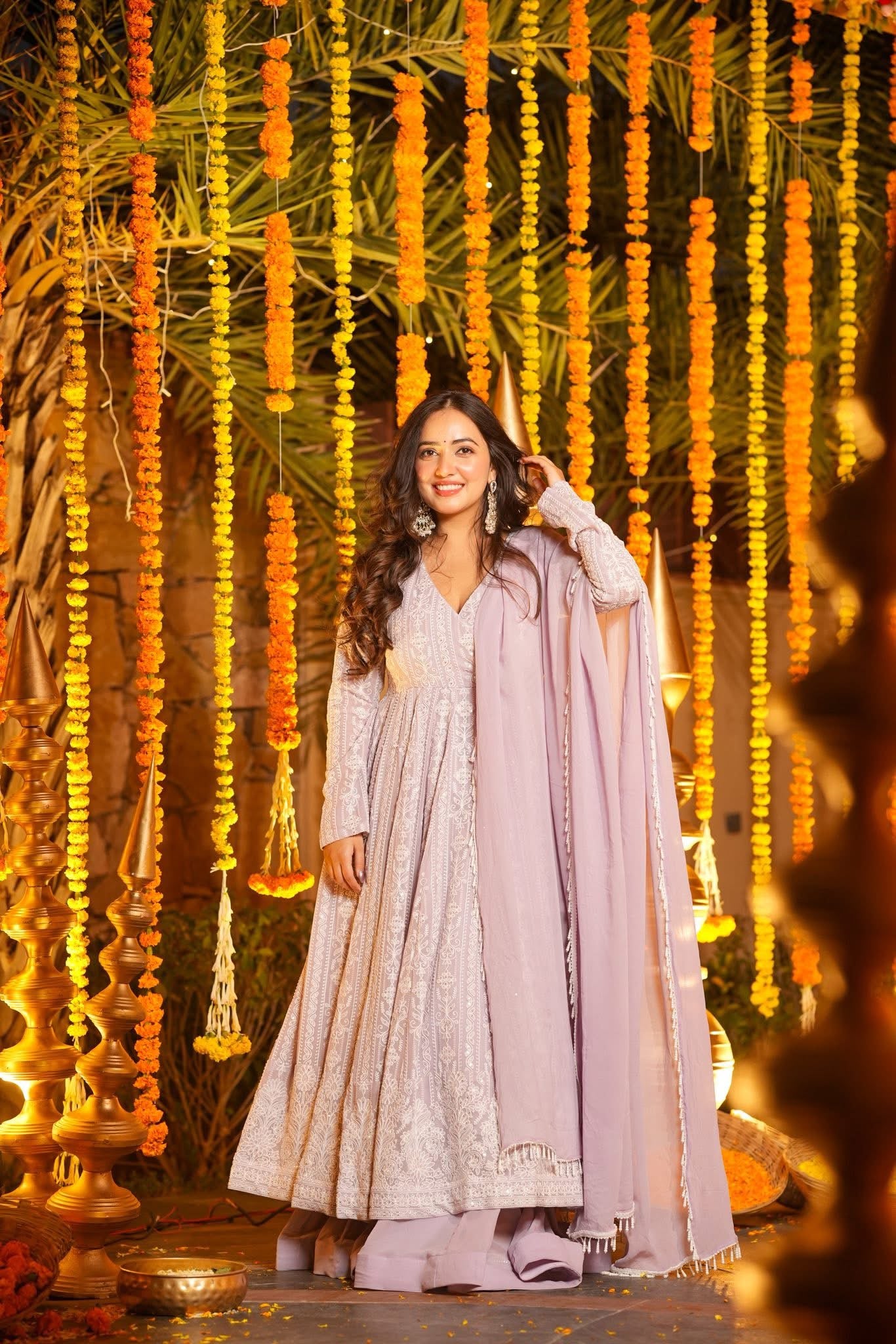 Chiraya Dreamy Lavender Anarkali Suit Set