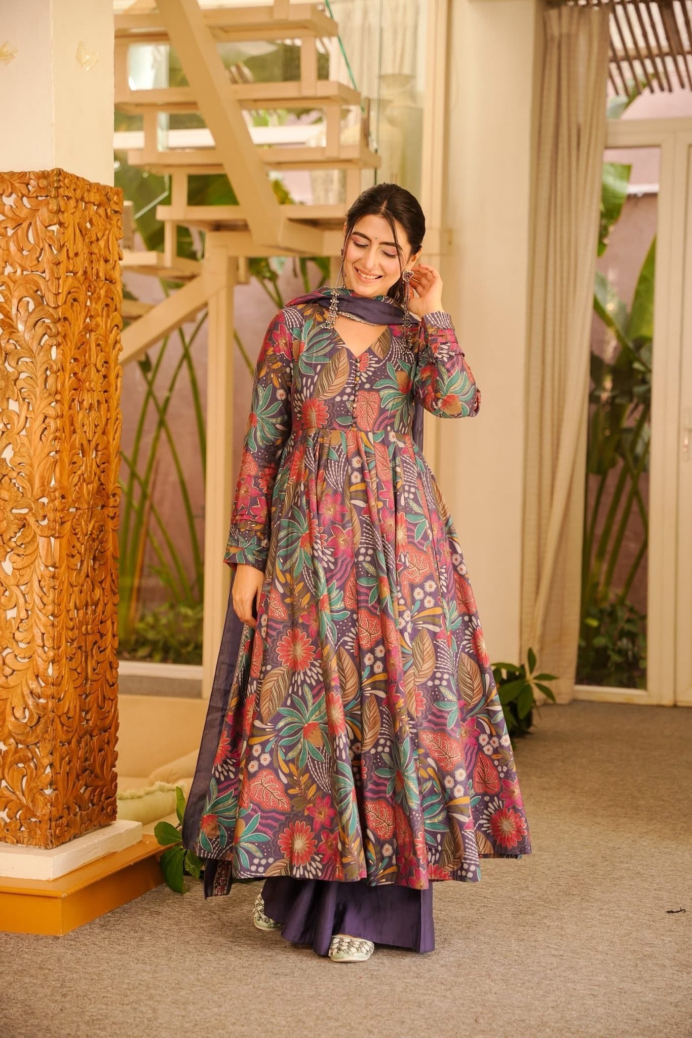 Xitika Muslin Anarkali Suit Set