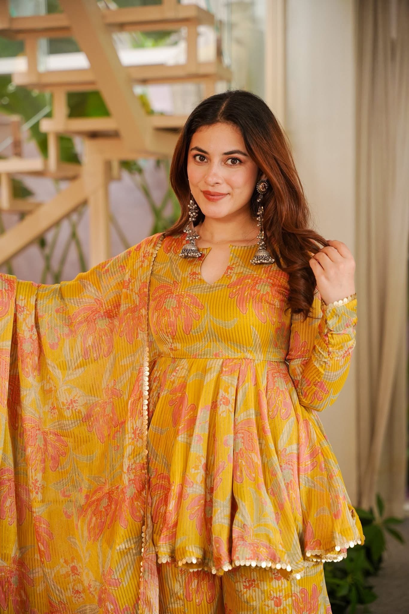 Vaari Floral Cosmos Sharara Set