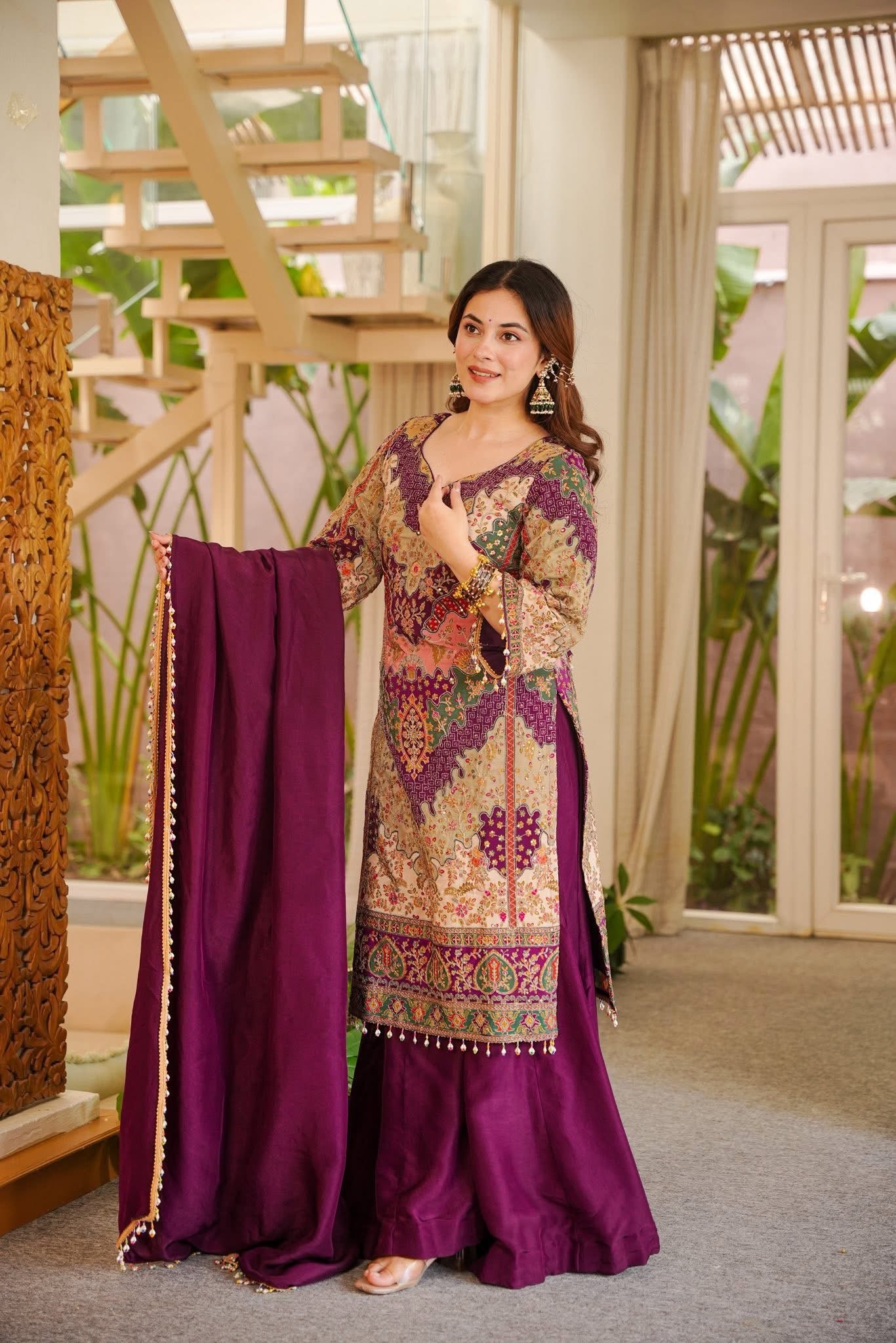Mehervas Heavy Embroidered Kurta Set