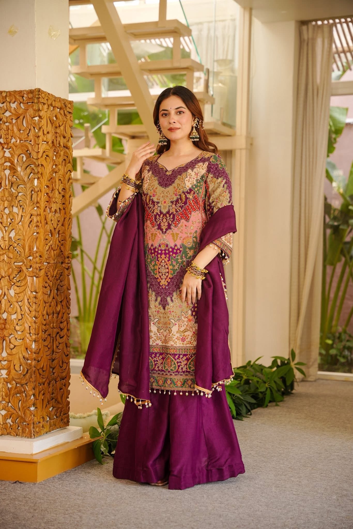 Mehervas Heavy Embroidered Kurta Set