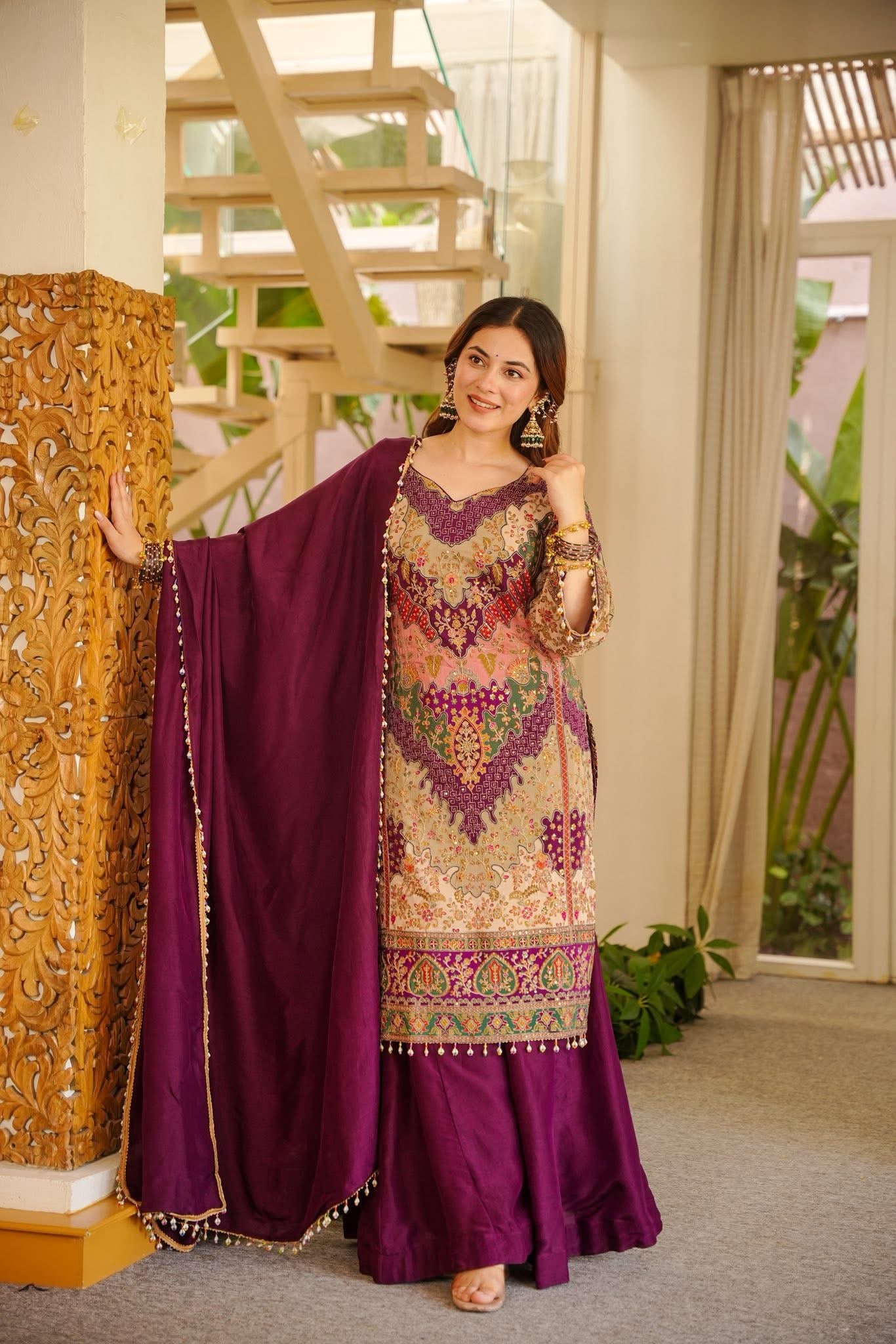 Mehervas Heavy Embroidered Kurta Set
