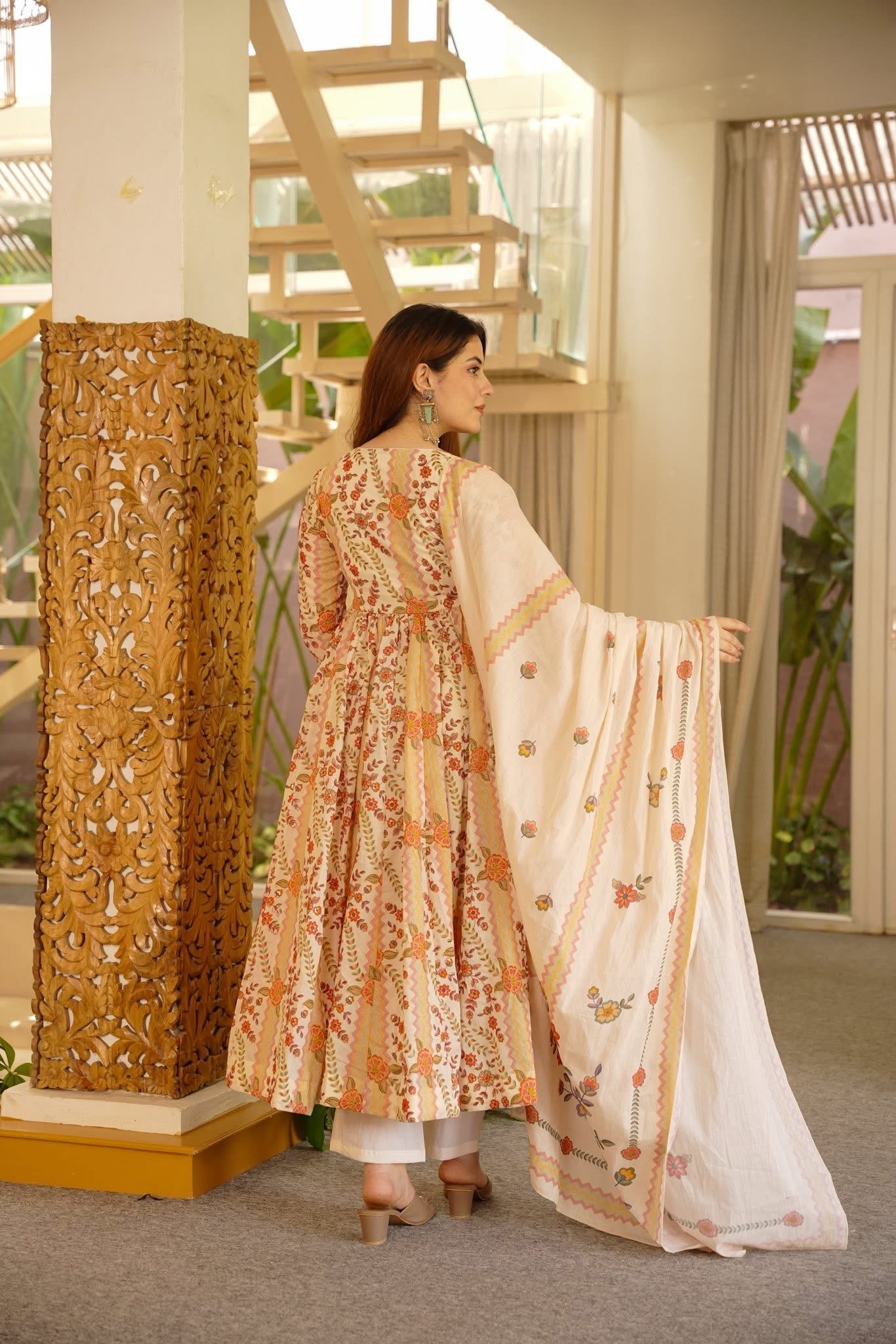 Riyanshi Cotton Anarkali Suit Set