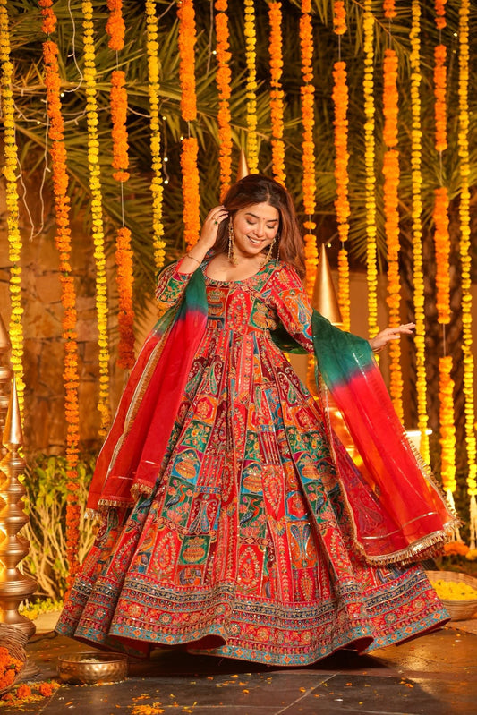 Rangshaa Heavy Embroidered Maxi Set