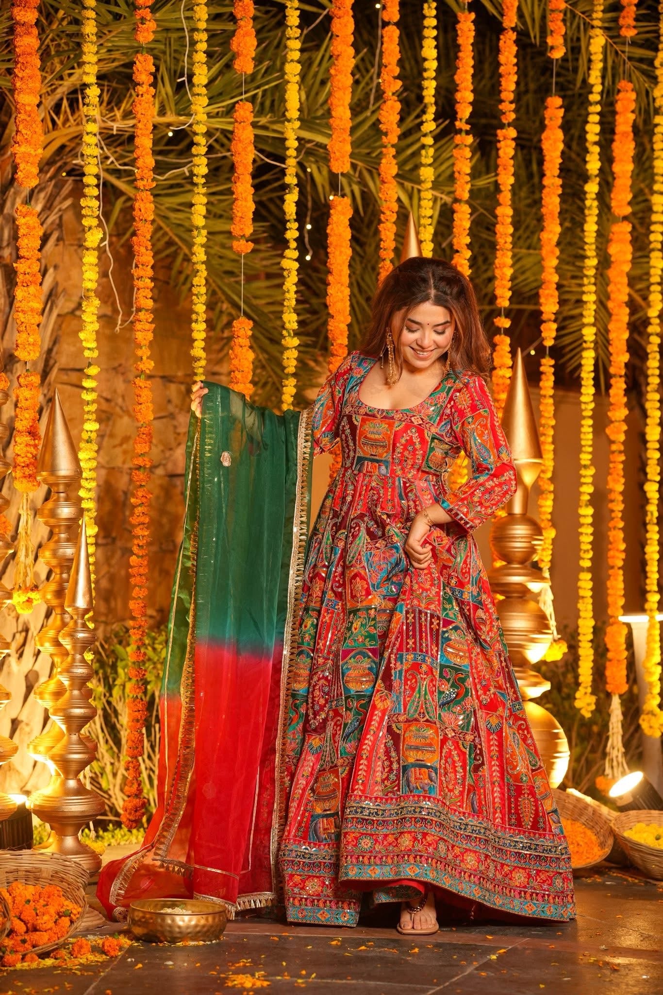 Rangshaa Heavy Embroidered Maxi Set