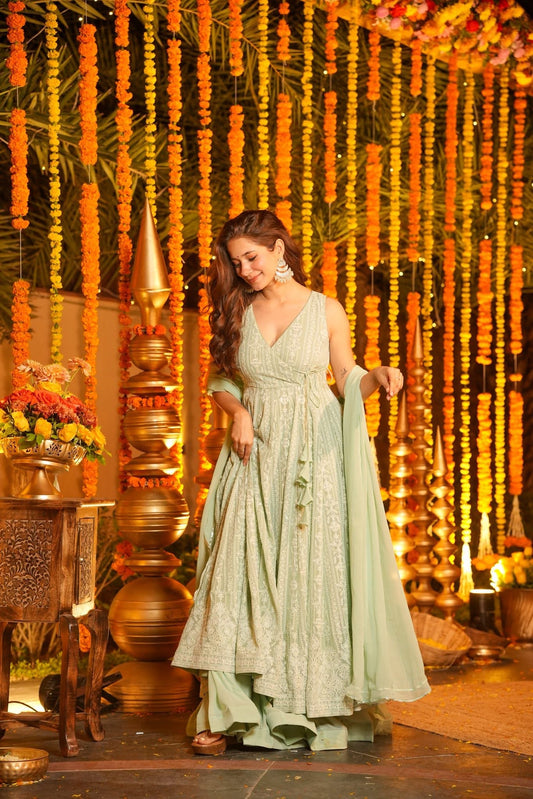 Lumi Regal Embroidered Georgette Suit Set