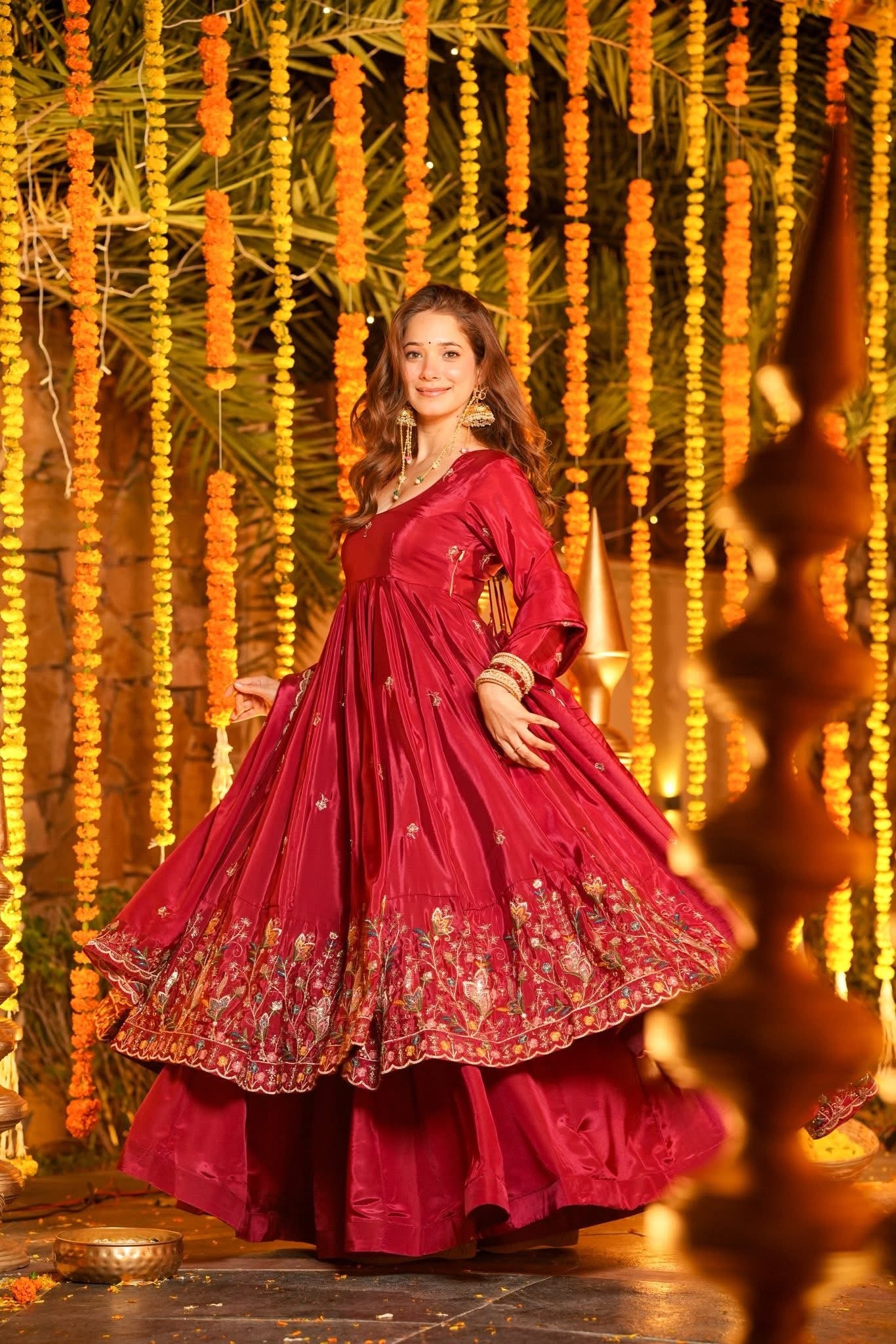 Sangrida Organza Anarkali Suit Set