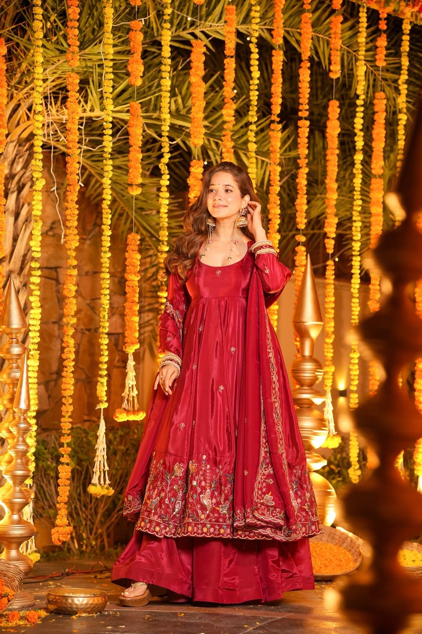 Sangrida Organza Anarkali Suit Set