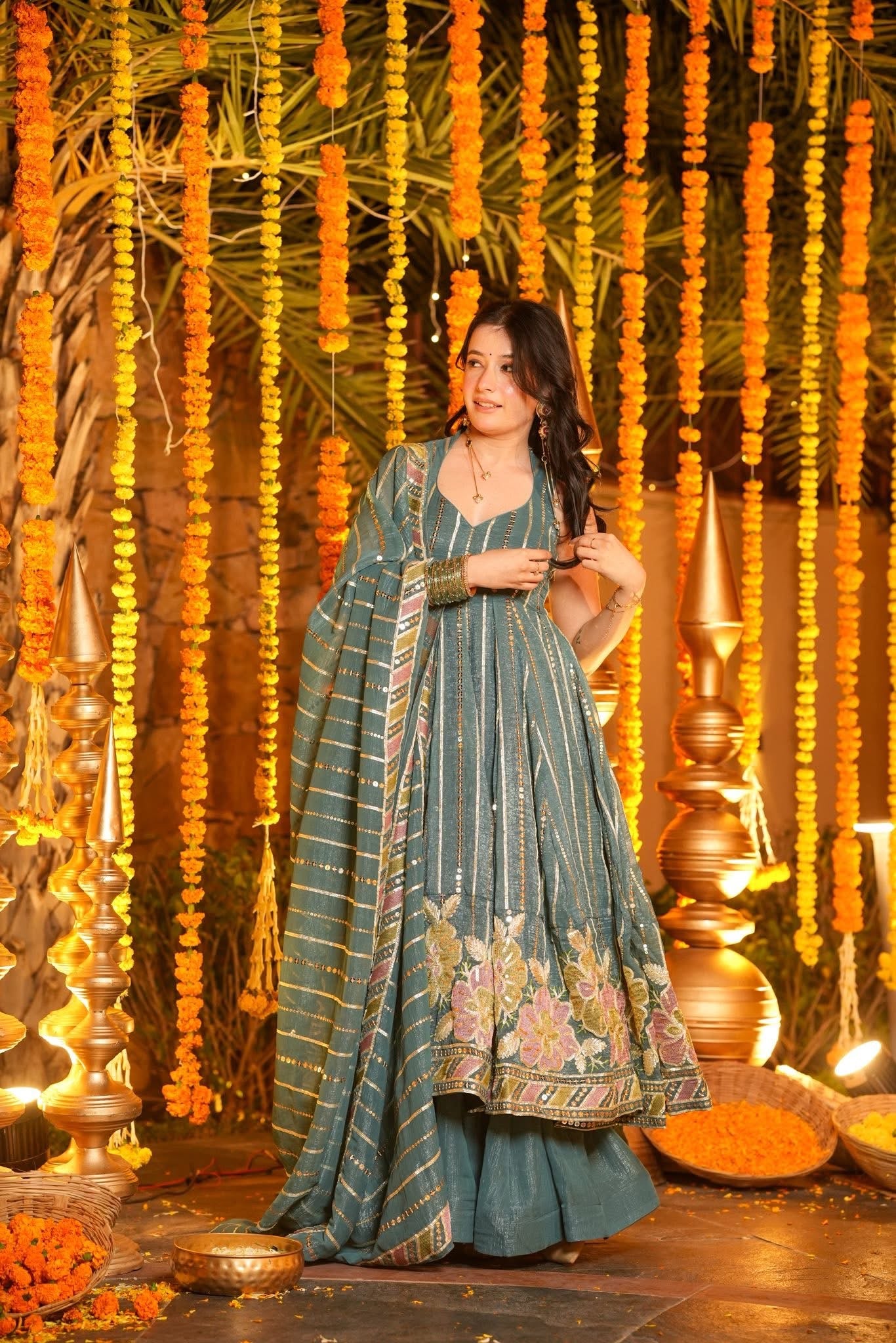 Hooriya Embroidered Anarkali Suit Set