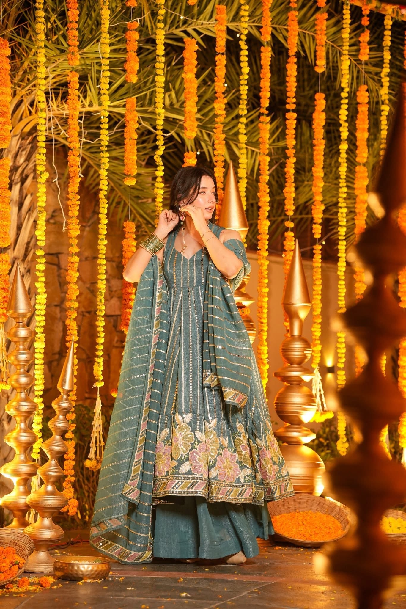 Hooriya Embroidered Anarkali Suit Set