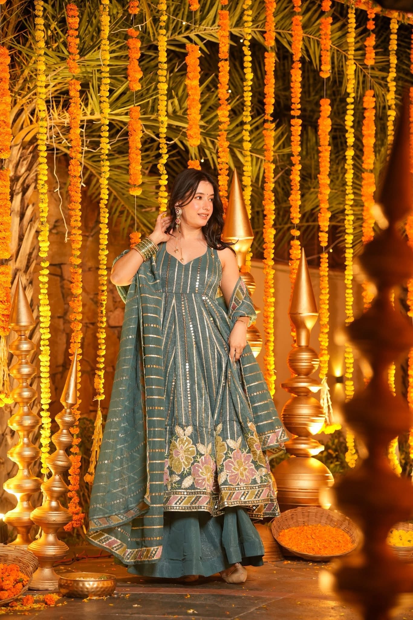 Hooriya Embroidered Anarkali Suit Set