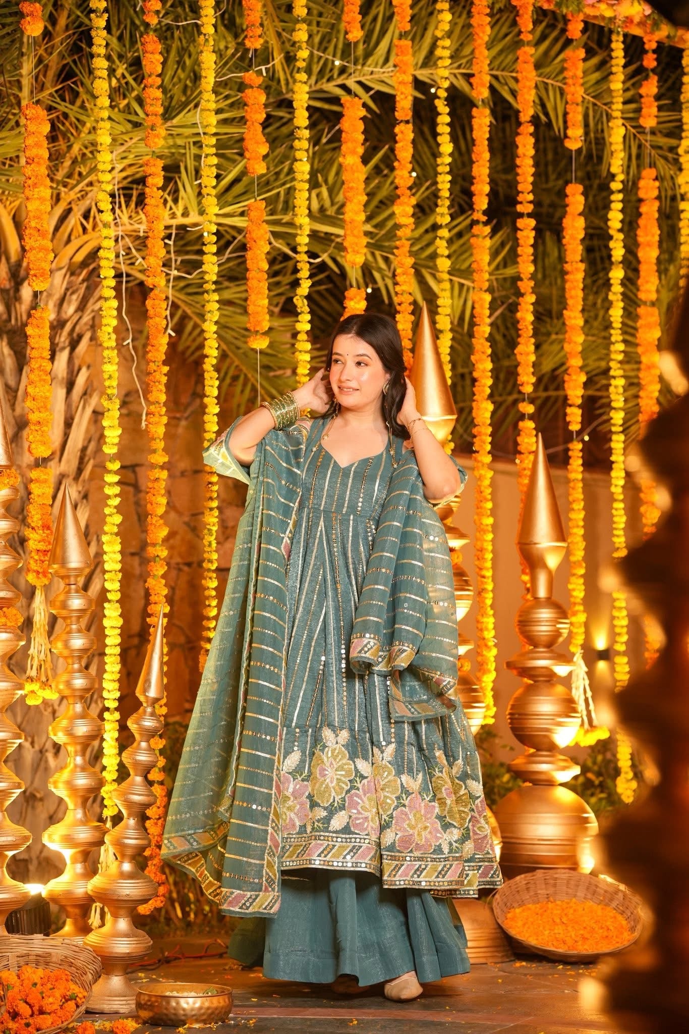 Hooriya Embroidered Anarkali Suit Set