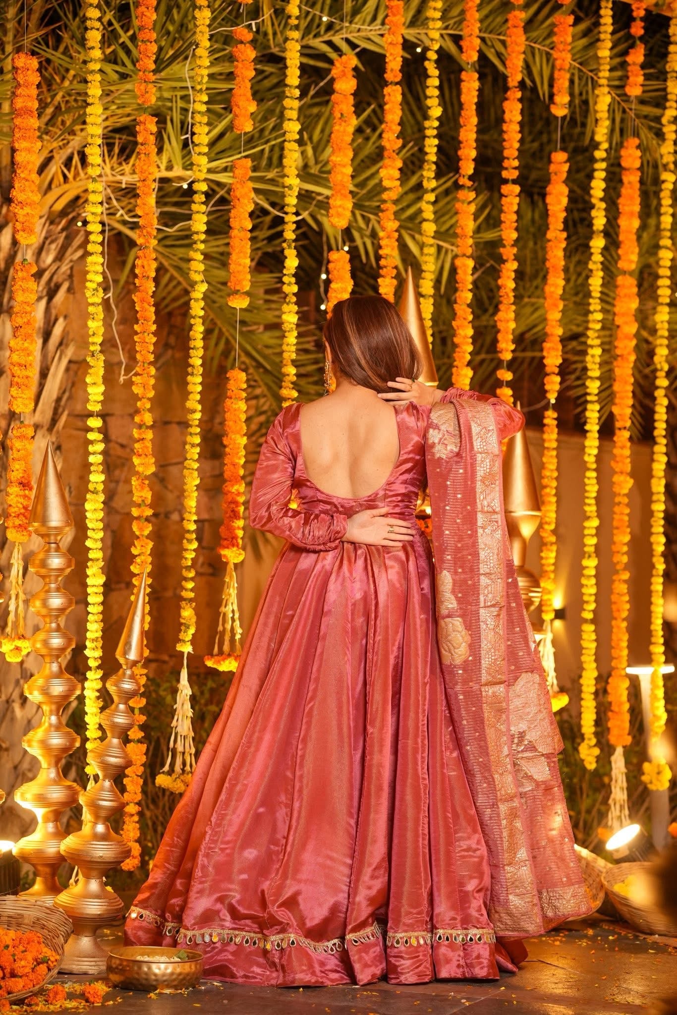 Banarasi Blush Wedding Maxi Set