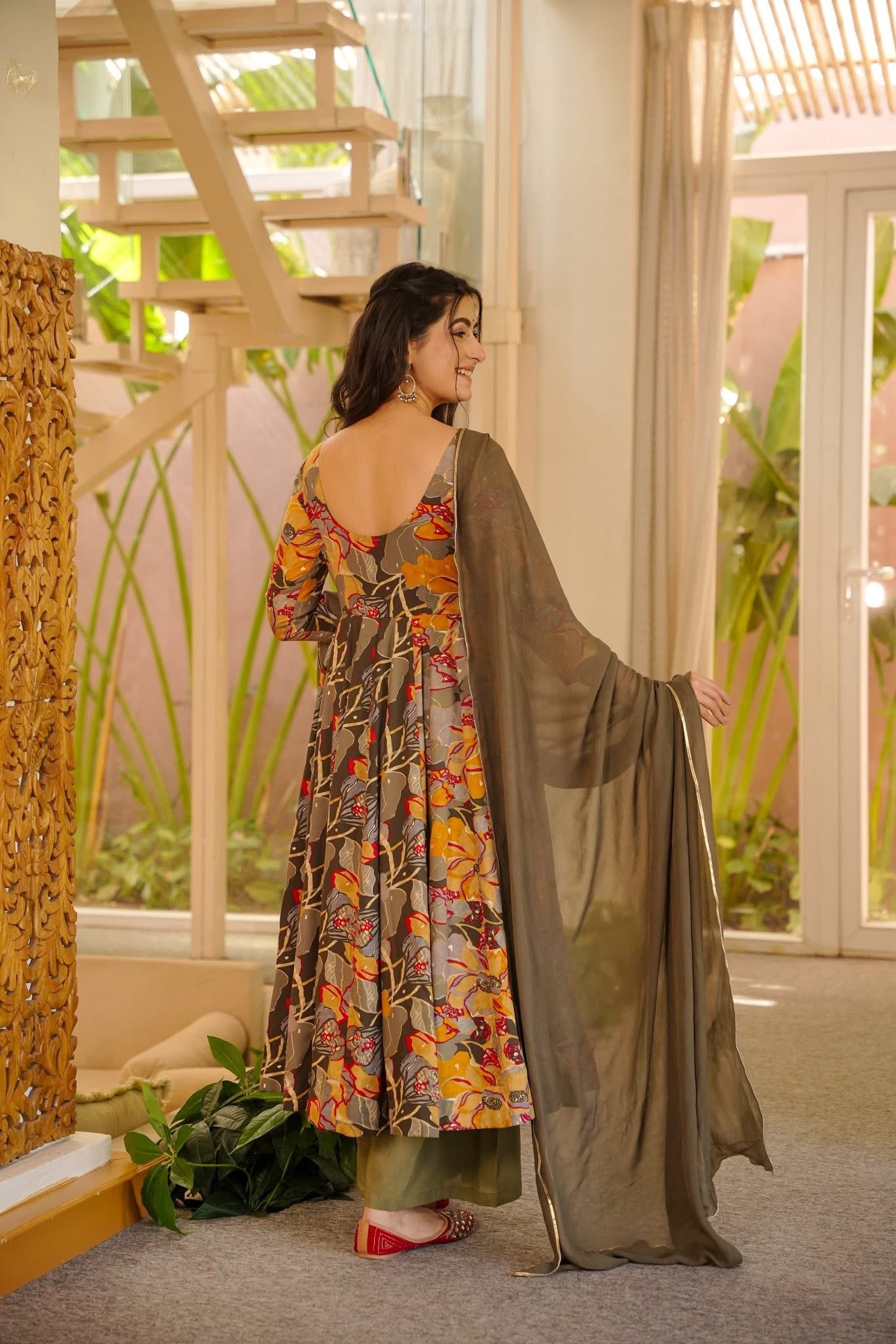 Haimi Rayon Anarkali Suit Set