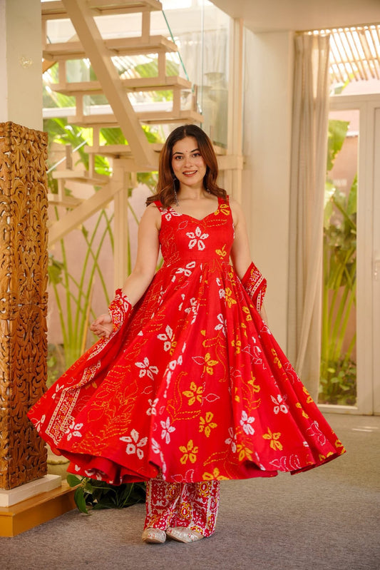 Abhinaya Cotton Anarkali Suit Set