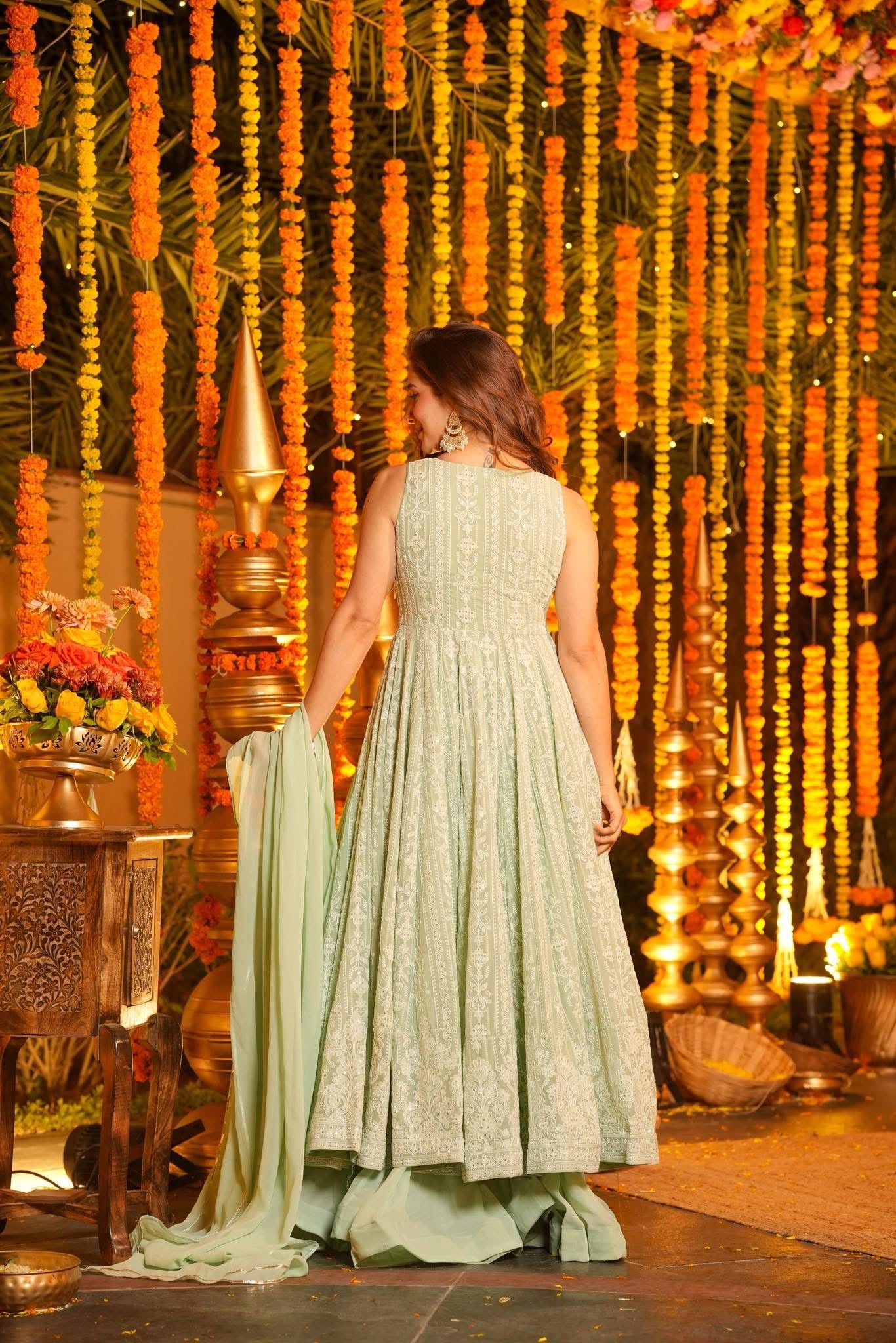 Lumi Regal Embroidered Georgette Suit Set