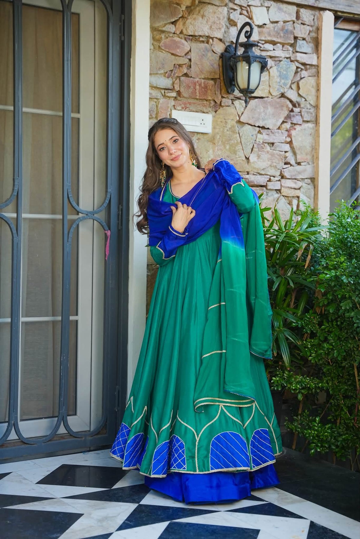 Harivan Silk Anarkali Suit Set