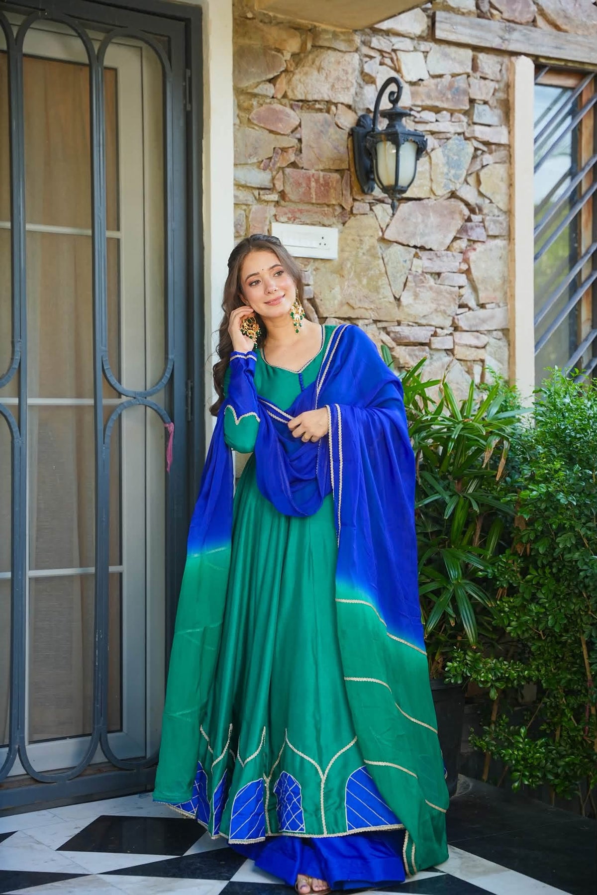 Harivan Silk Anarkali Suit Set