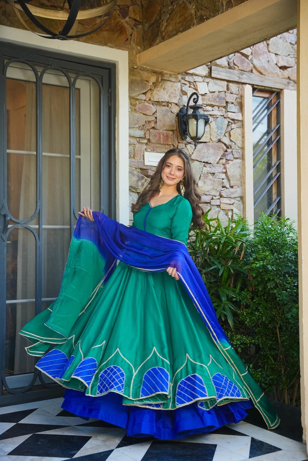Harivan Silk Anarkali Suit Set
