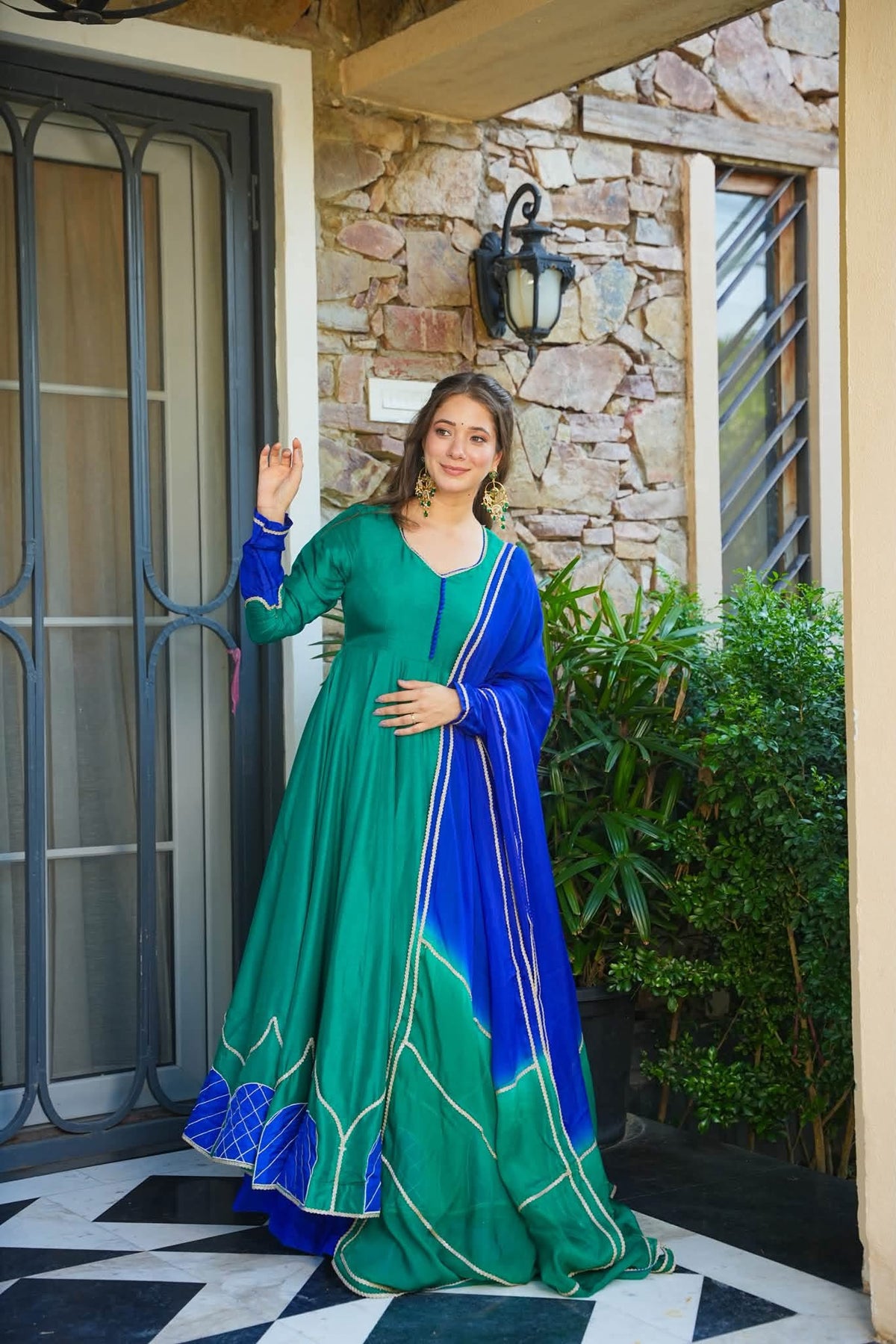 Harivan Silk Anarkali Suit Set