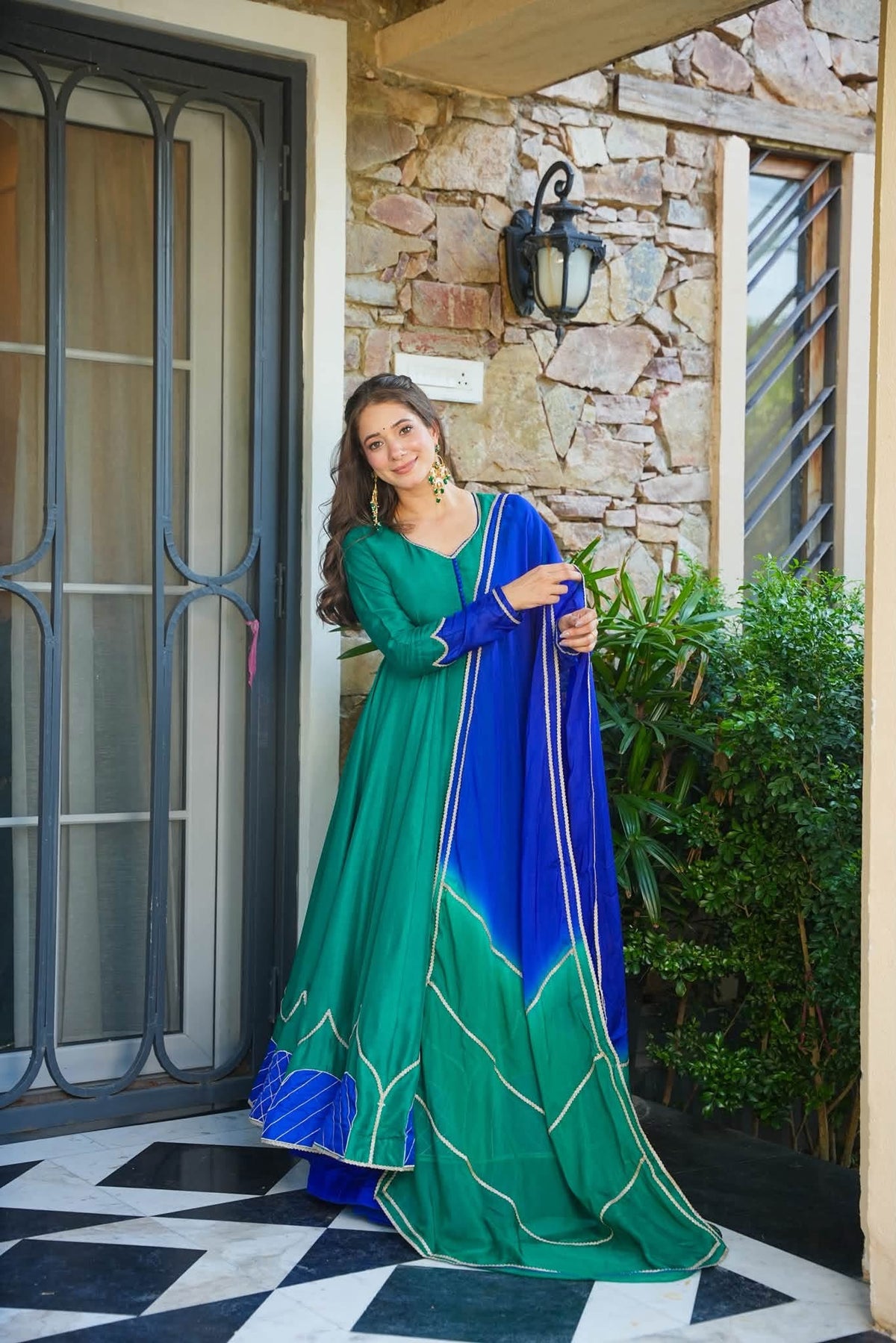 Harivan Silk Anarkali Suit Set
