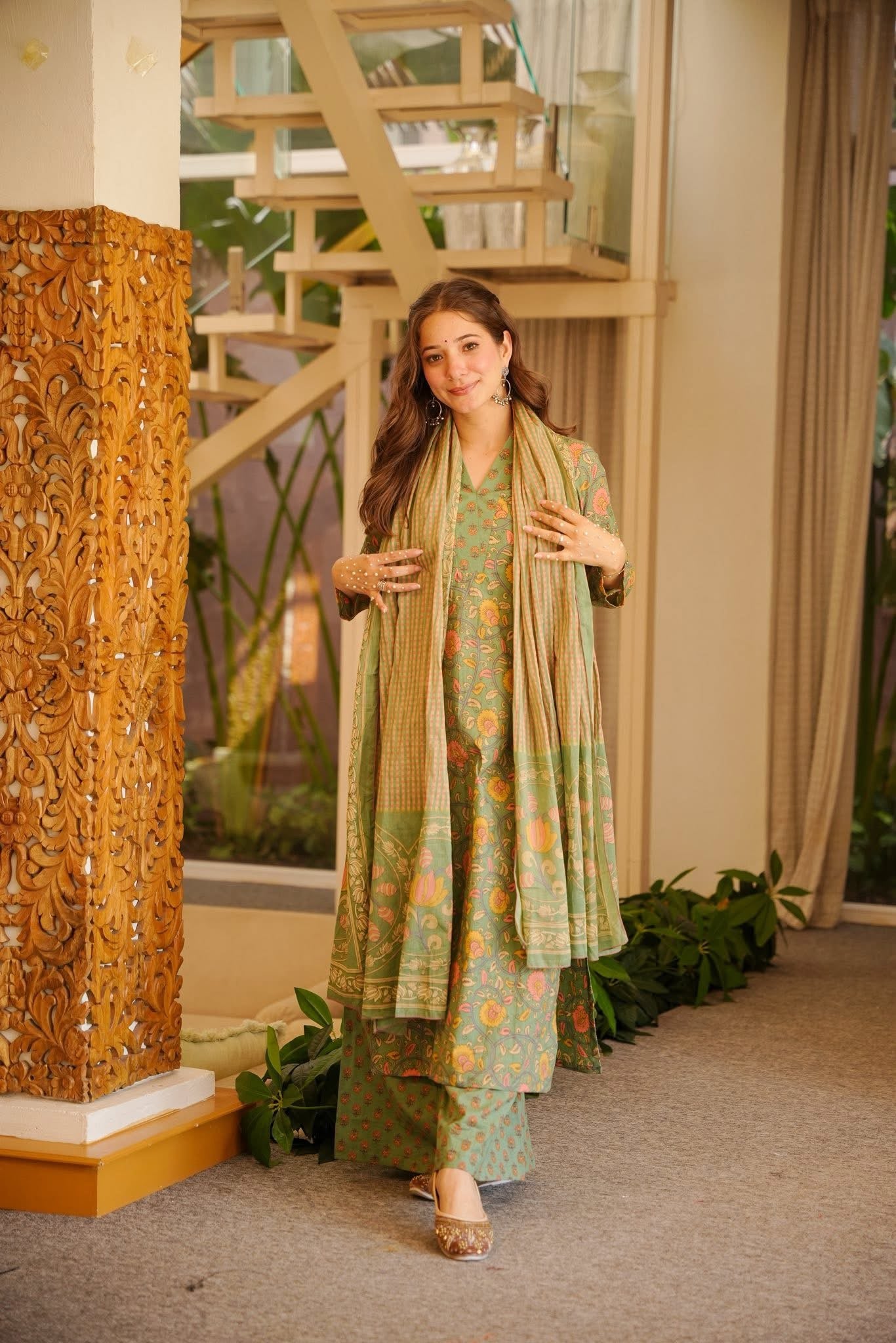 Hansini Printed Cotton Kurta Set