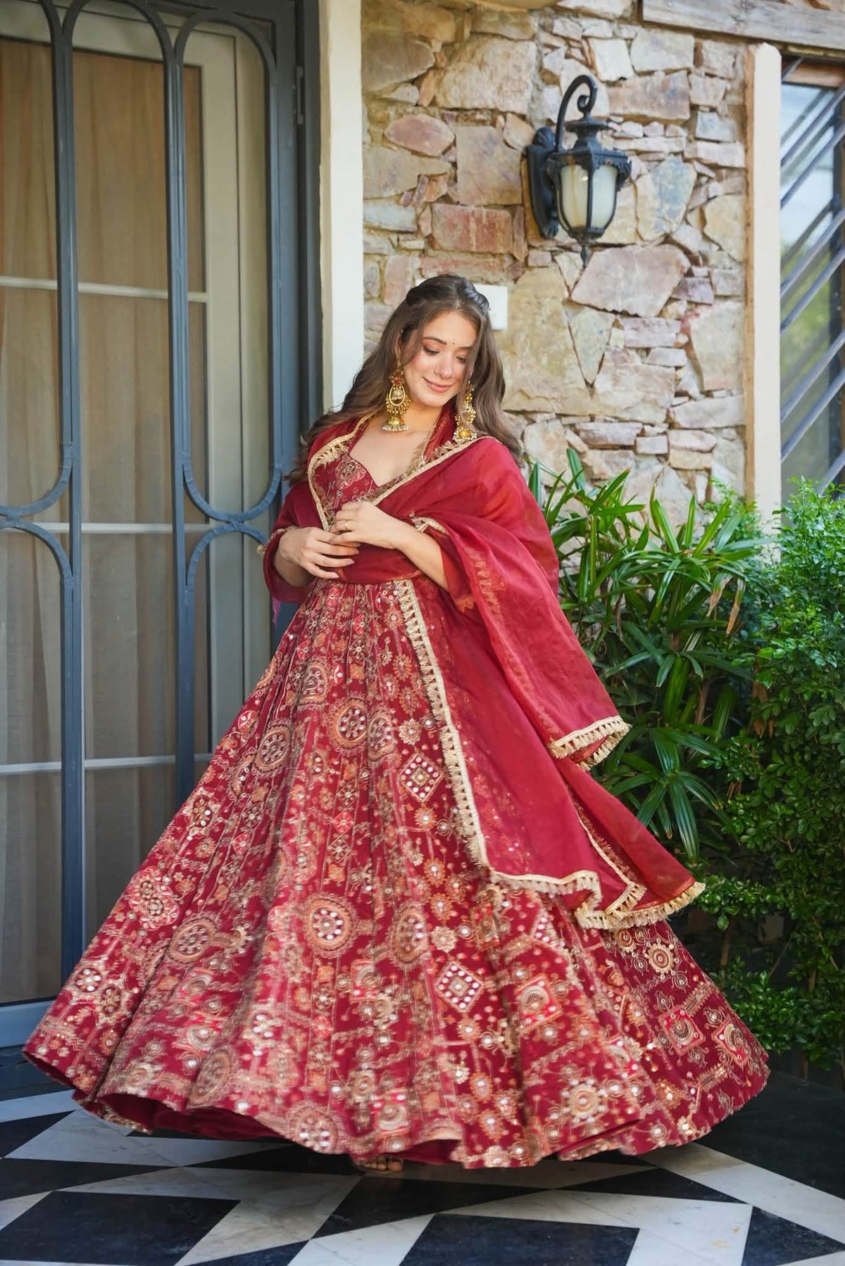 Vasundhara Heavy Embroidered Maxi Set