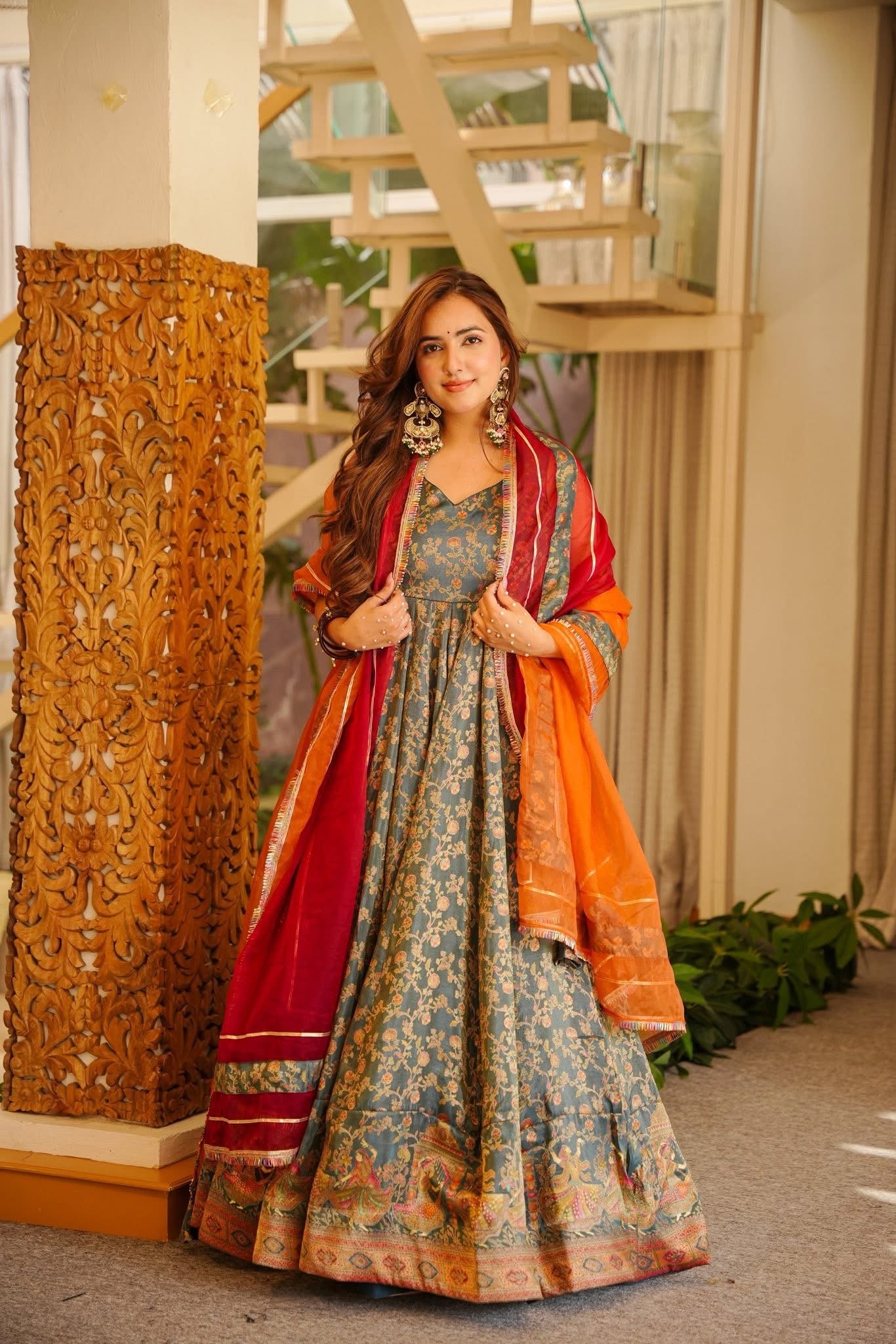 Tuhin Silk Heavy Maxi Set