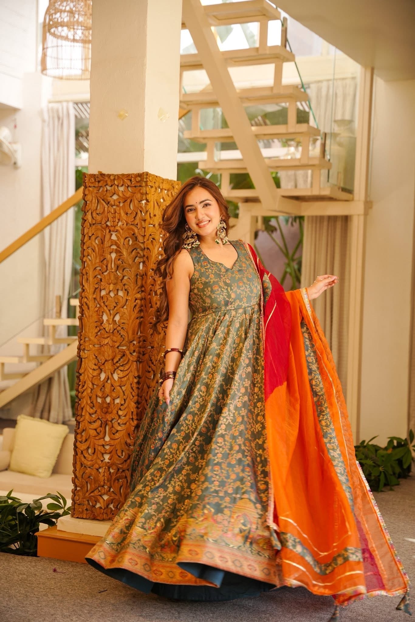 Tuhin Silk Heavy Maxi Set