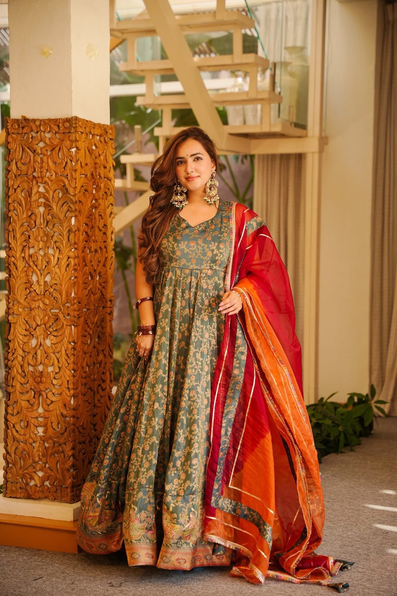 Tuhin Silk Heavy Maxi Set