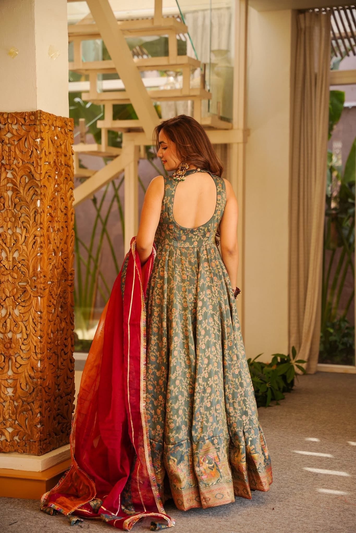 Tuhin Silk Heavy Maxi Set