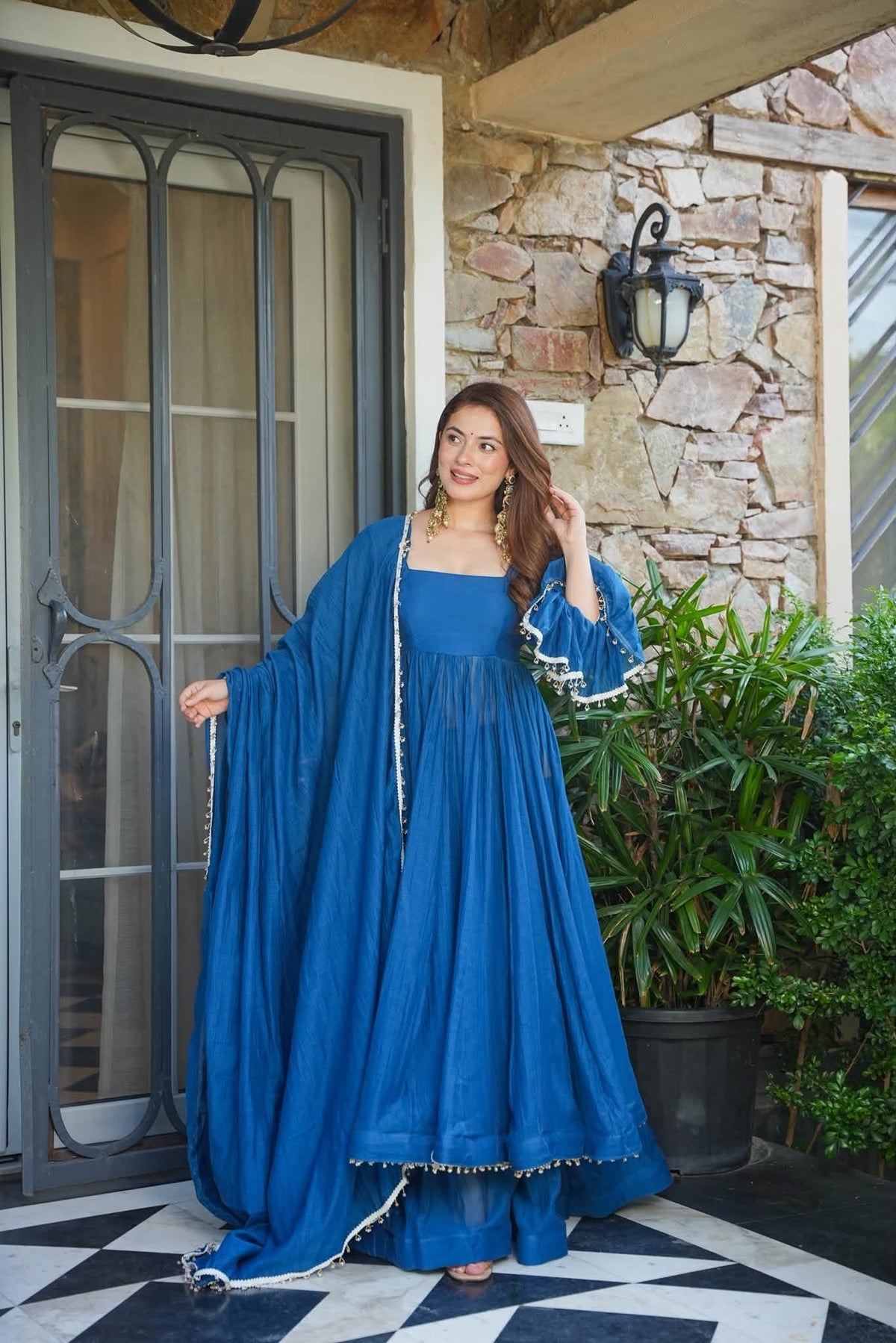 Arwen Chanderi Anarkali Suit Set