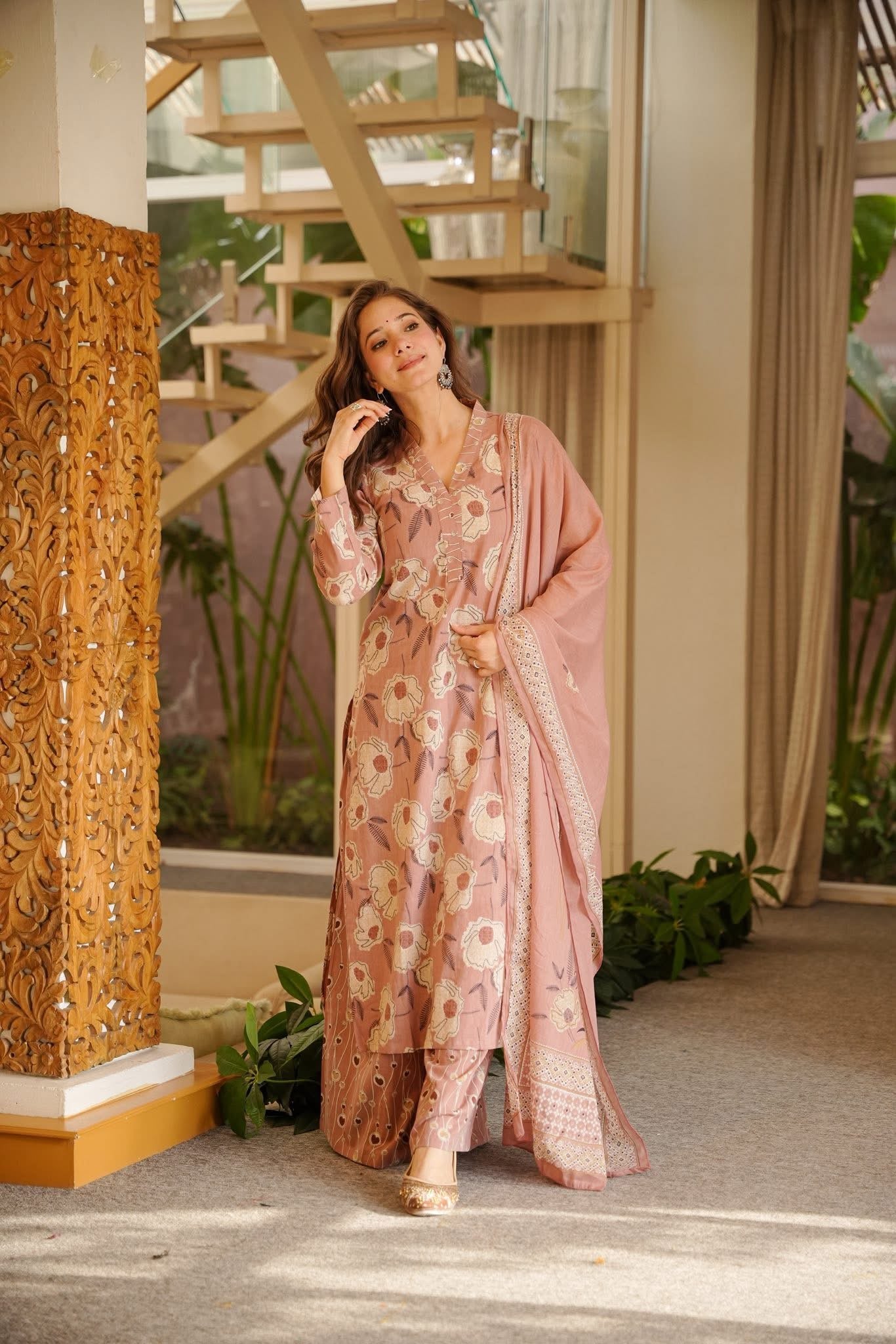 Ekisha Printed Cotton Kurta Set