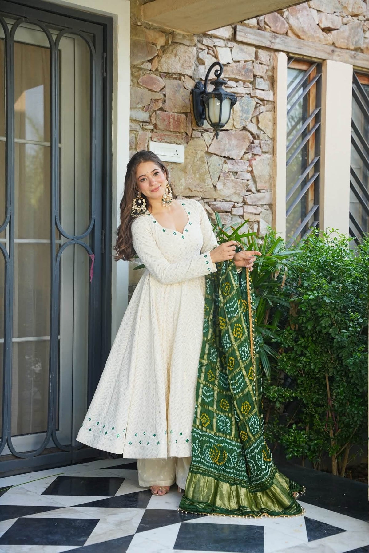 Tavya Pearl Anarkali Suit Set