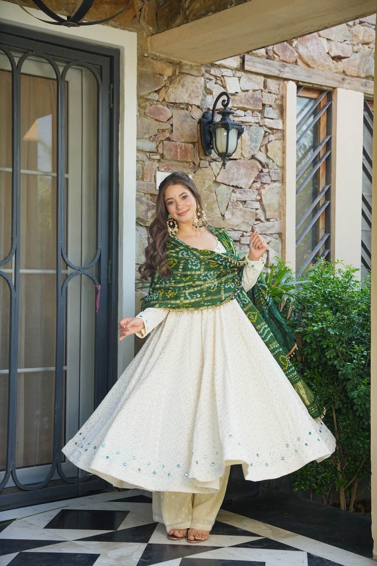 Tavya Pearl Anarkali Suit Set